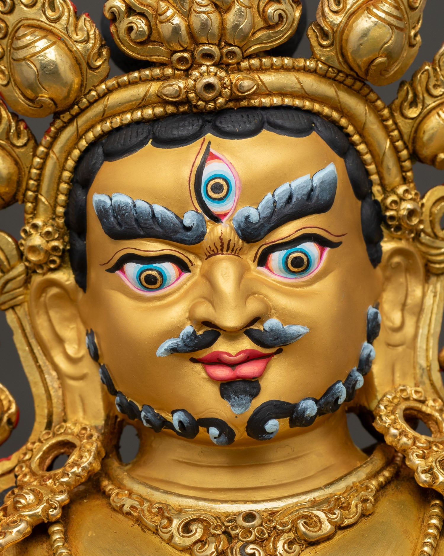 Dzambhala Statue | Hand-Carved Tibetan God of Wealth