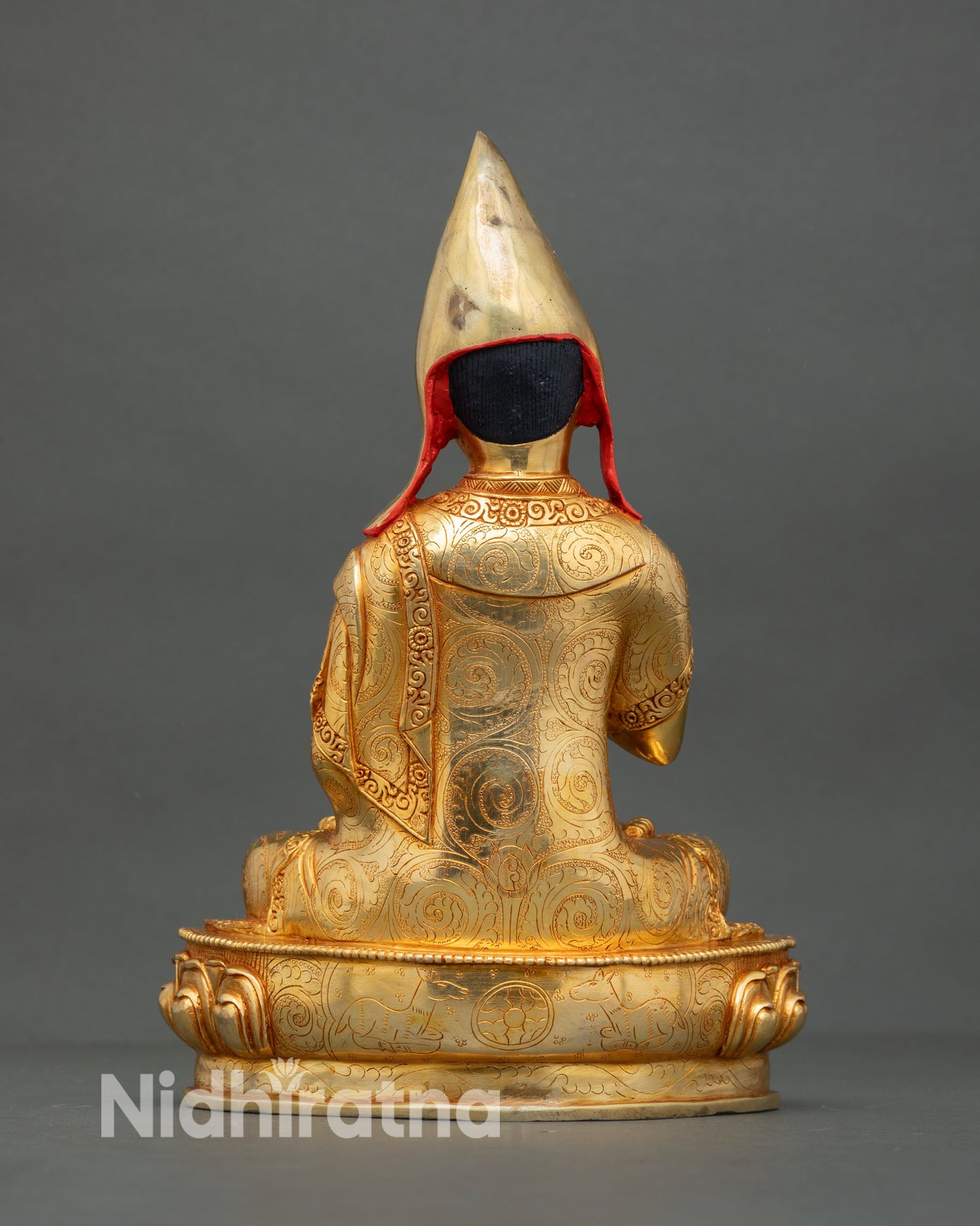 Je Tsongkhapa with Two Disciples Sculpture | Handmade in Nepal
