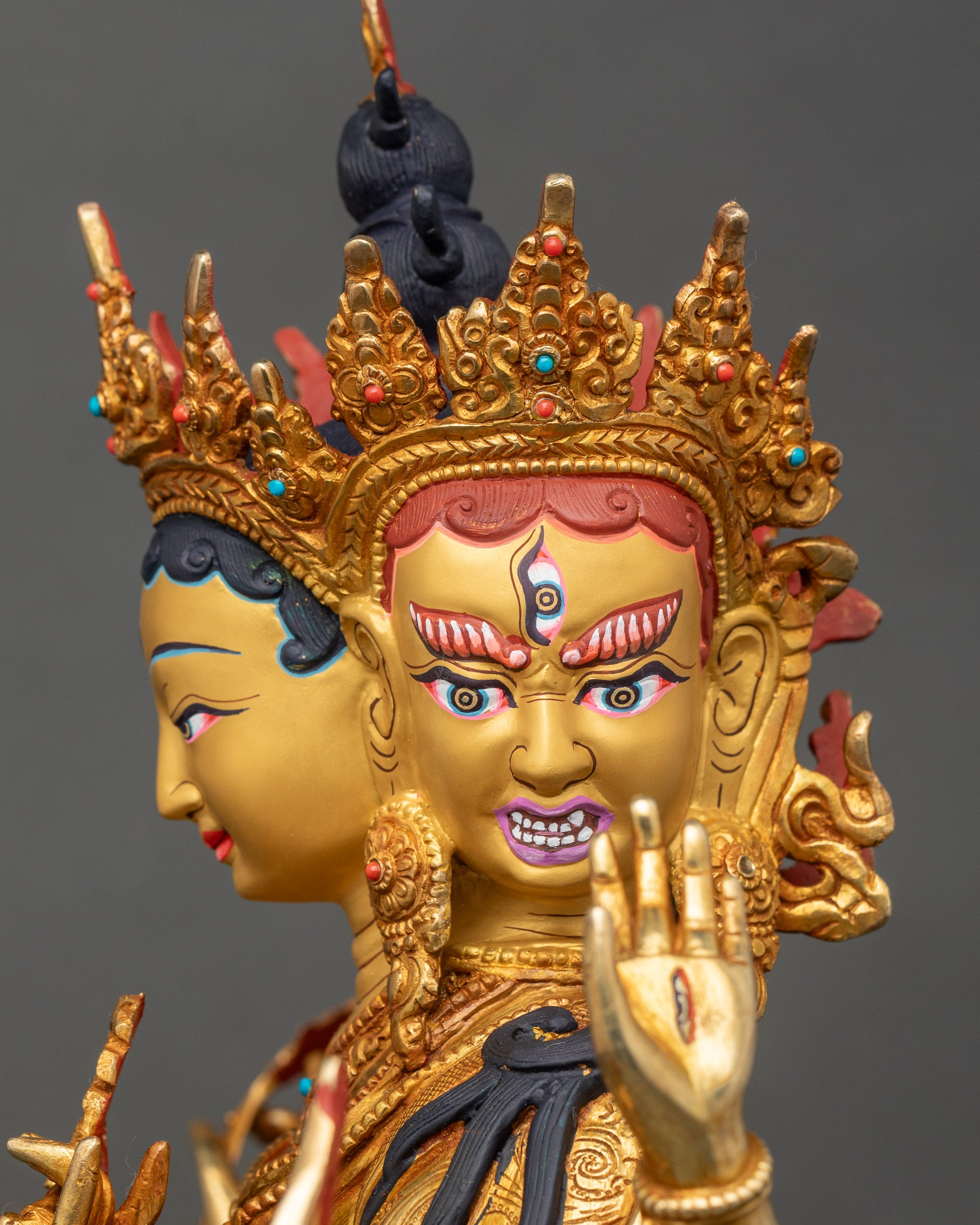 Gold Namgyalma Statue β Buddhist Deity of Longevity & Purification