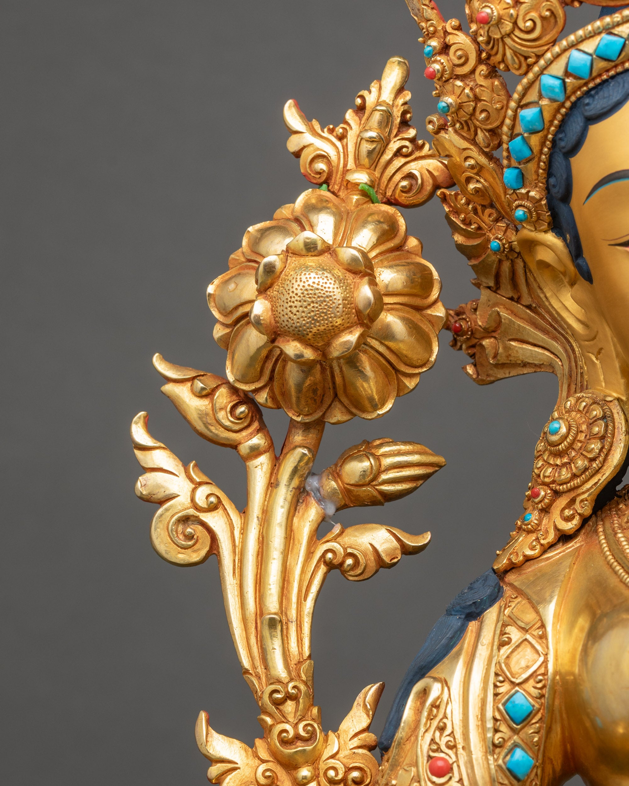 Handcrafted Green Tara Statue | Spiritual Art for Devotion & Home