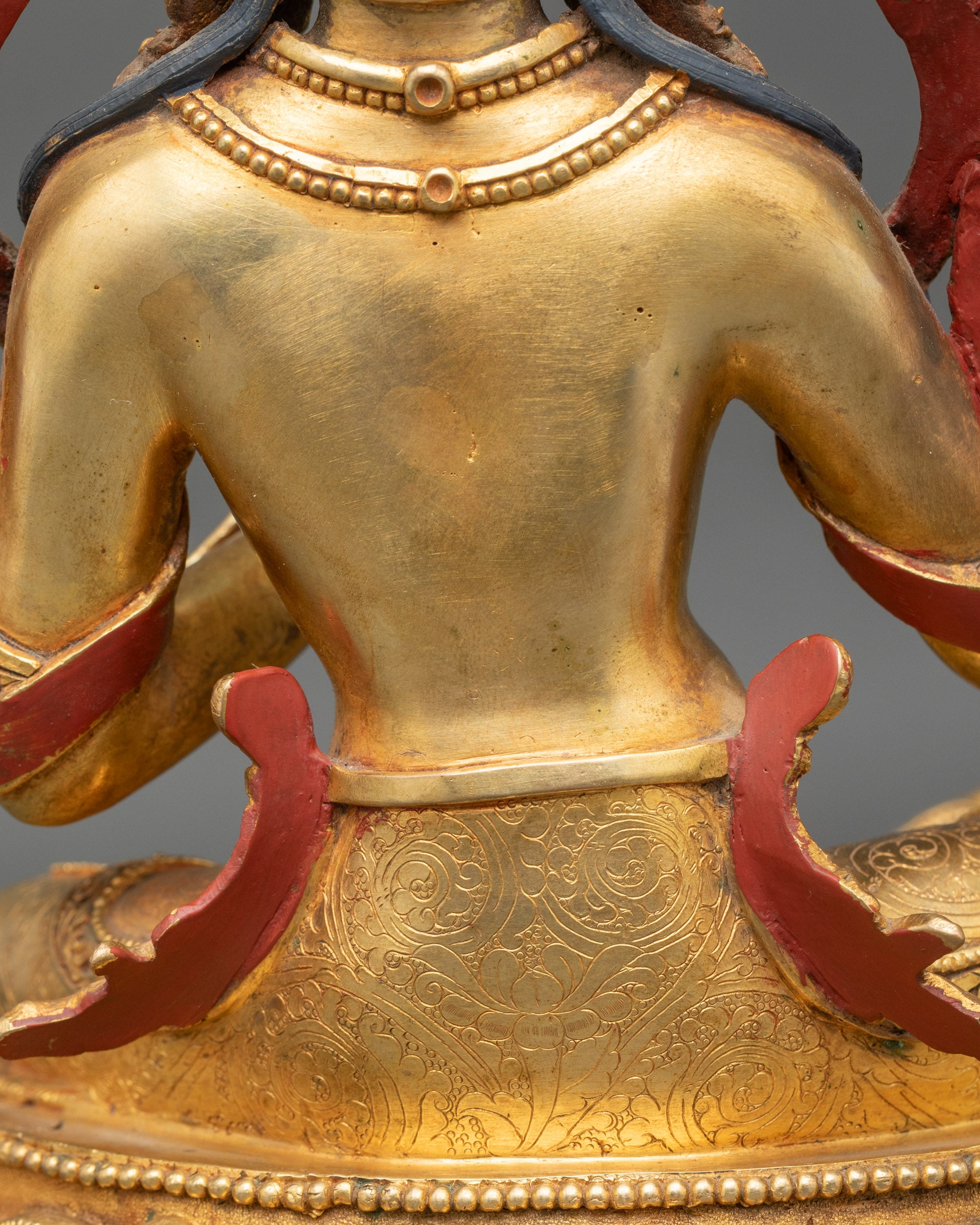 Golden Green Tara Statue – Tibetan Deity for Spiritual Guidance