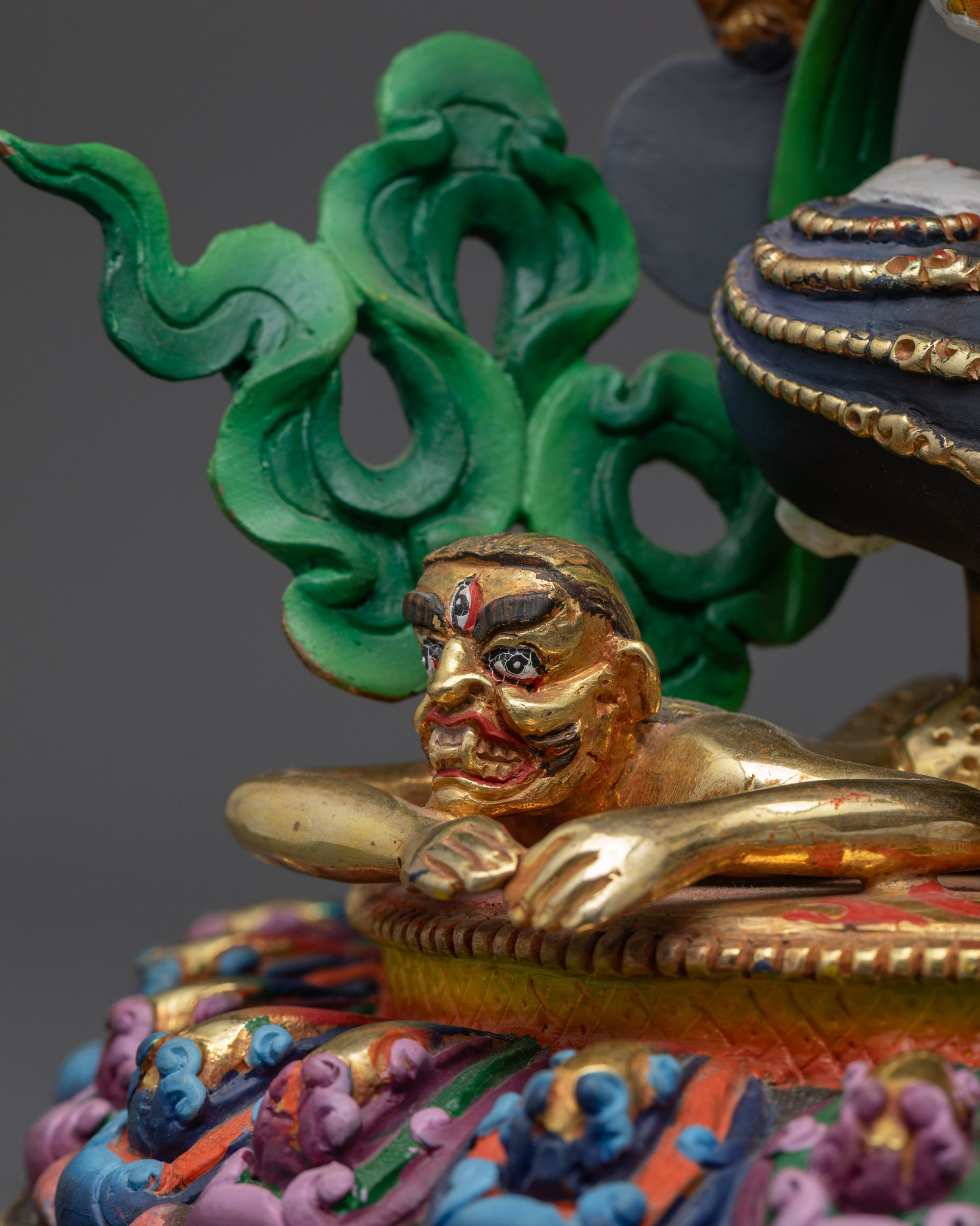 Tibetan Four-Armed Mahakala Statue | Authentic Nepalese Buddhist Art