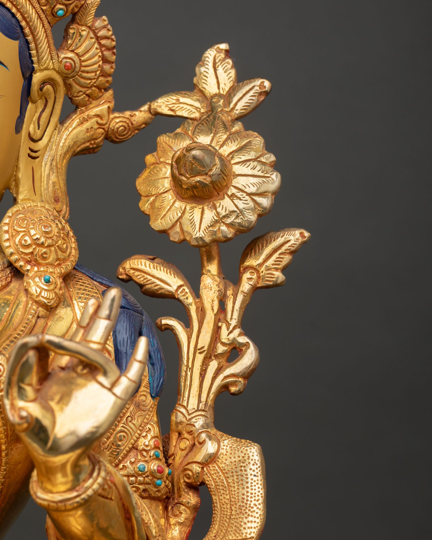 Green Tara Statue | Hand-Carved Nepalese Artwork