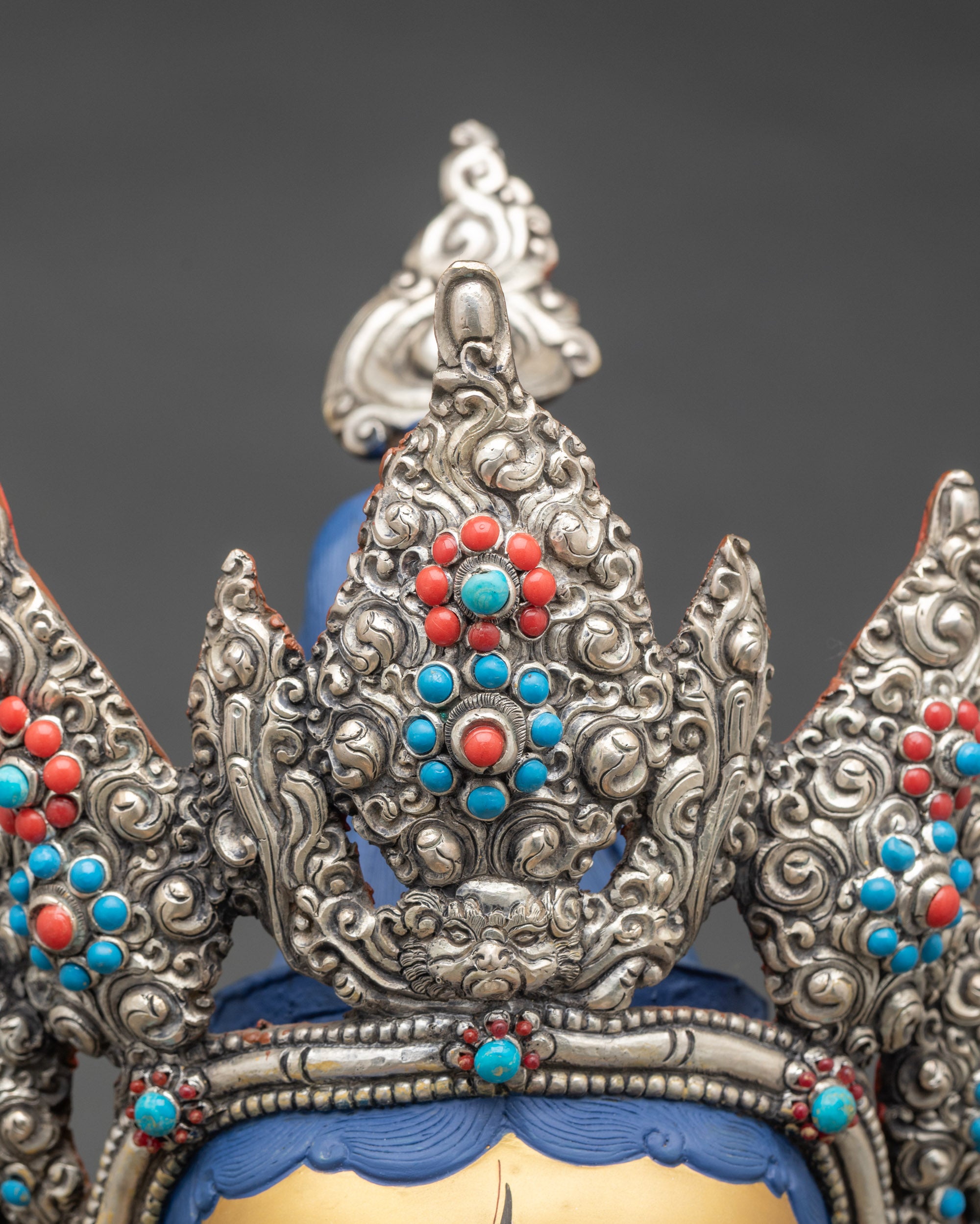 White Tara Statue | Handcrafted Oxidized Copper Sculpture