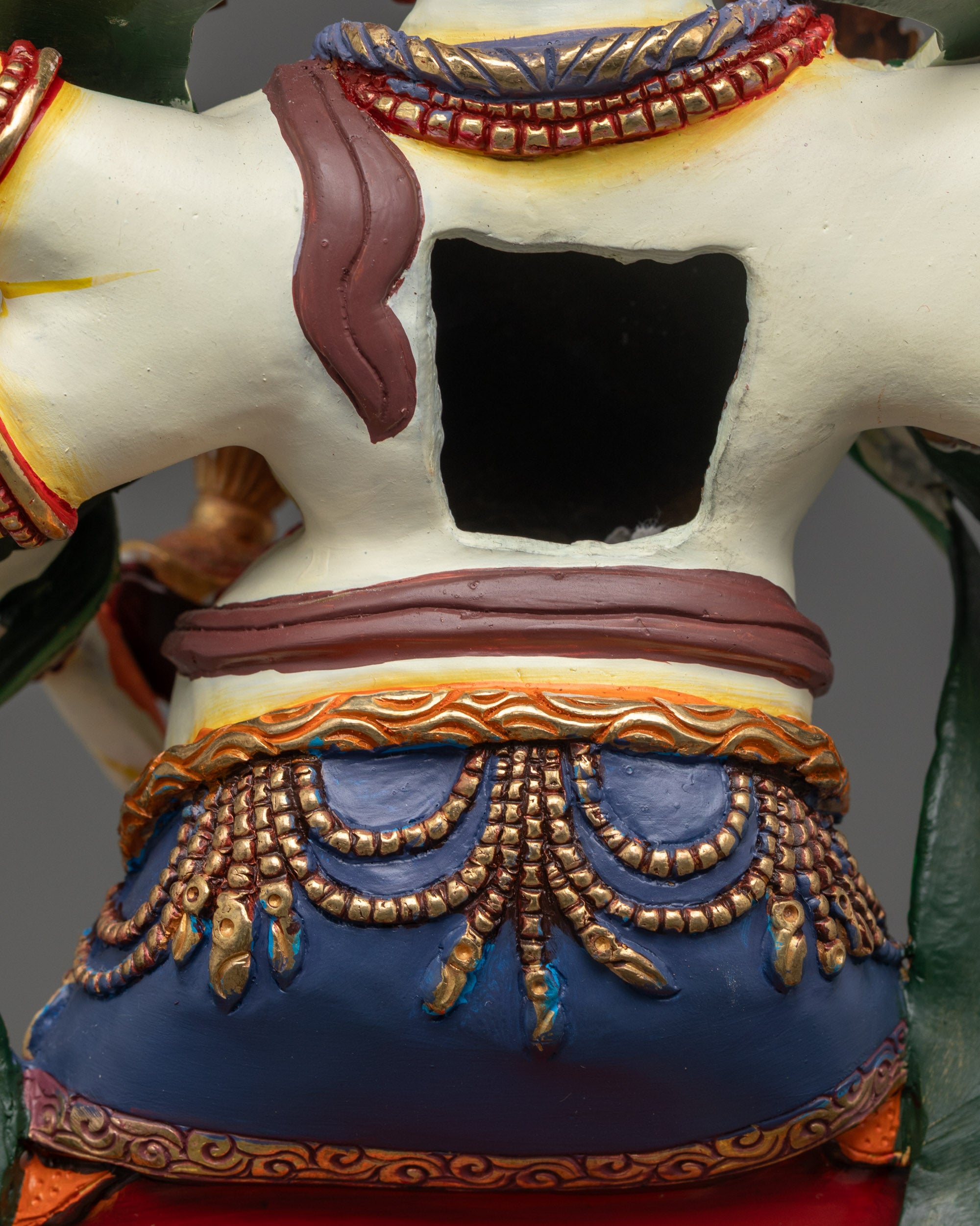 Sacred White Mahakala Statue | Vajrayana Buddhist Dharma Protector