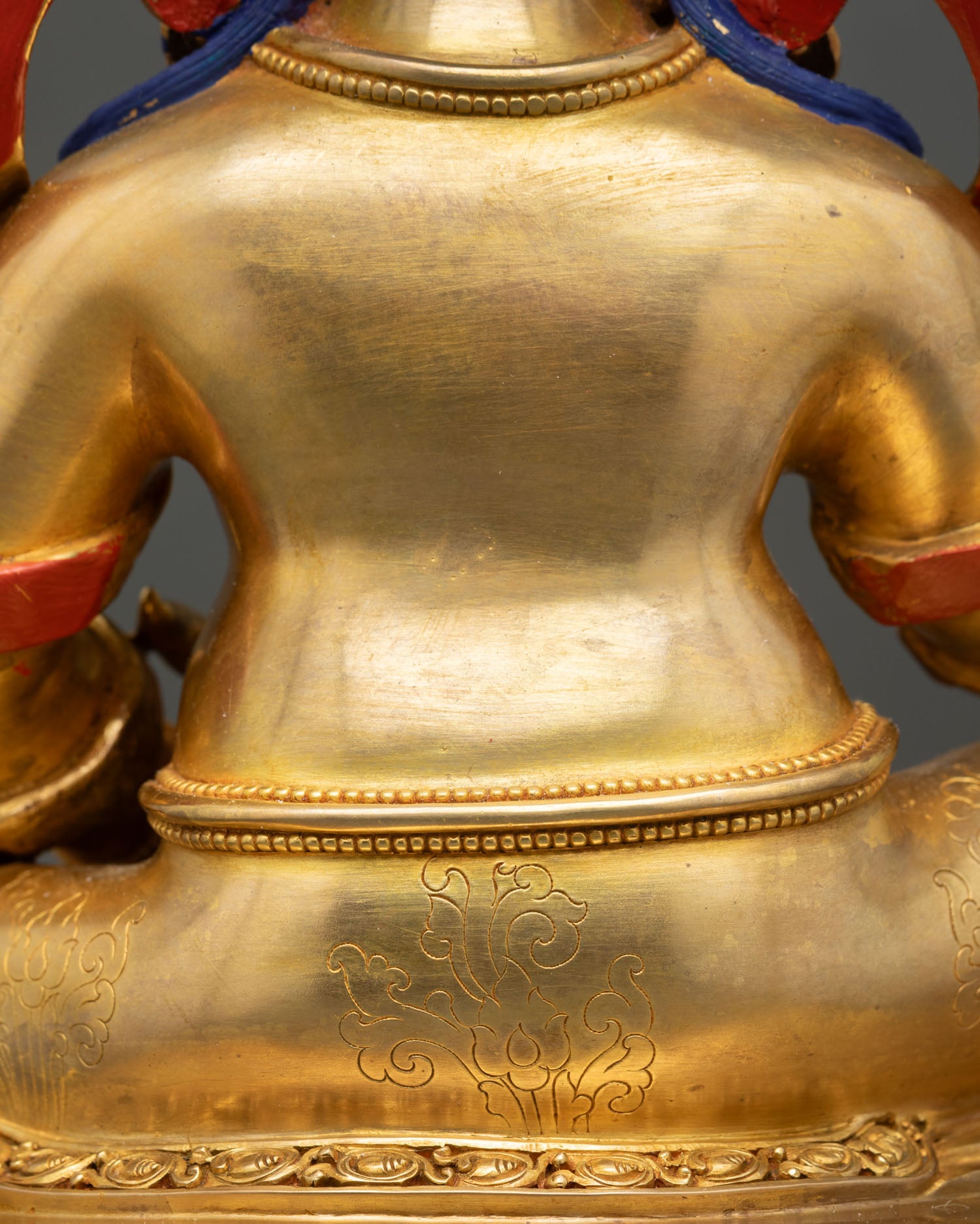 Dzambhala Sculpture on Ornate Throne | Sacred Nepalese Art