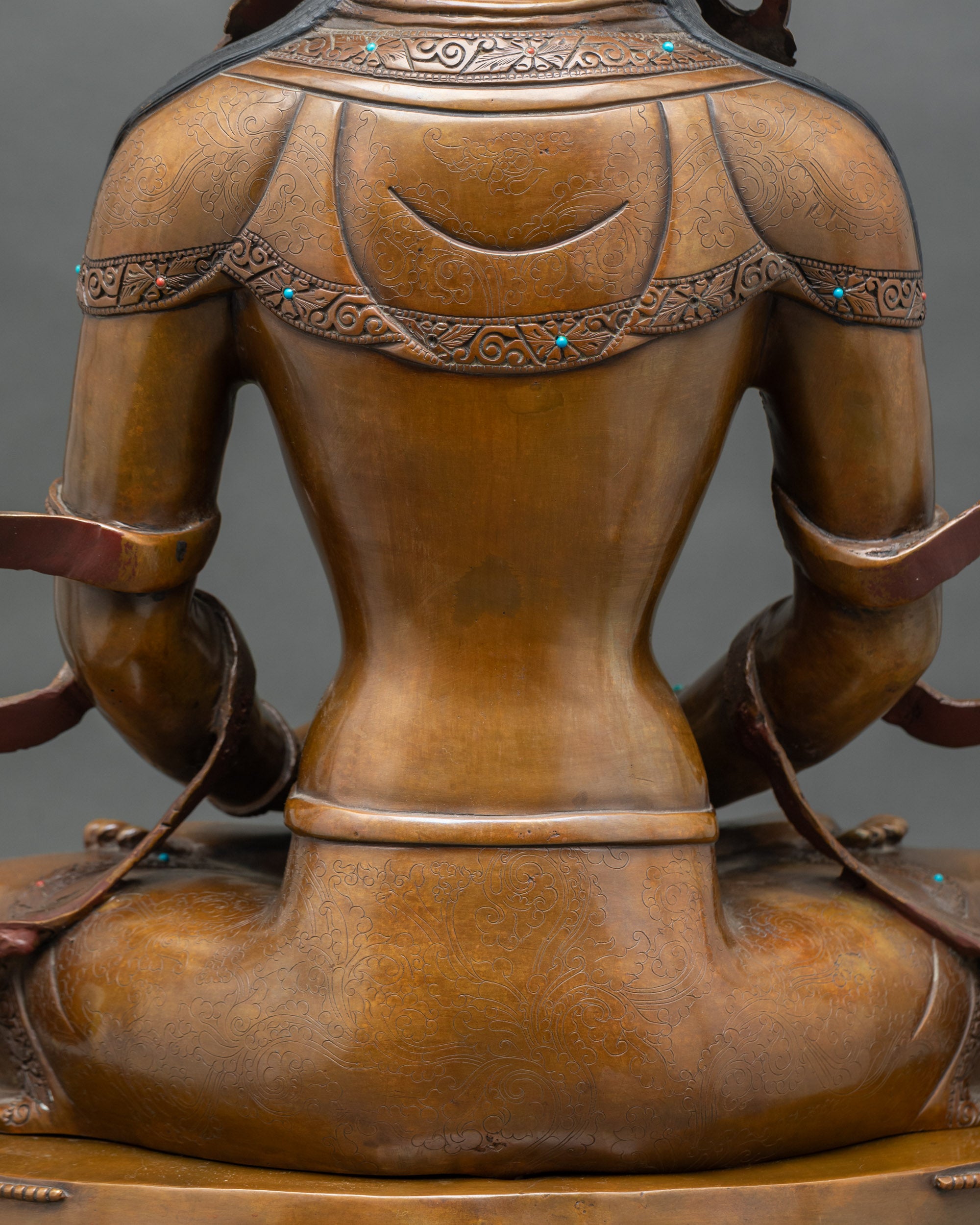 Amitayus Altar sculpture | Lost-Wax Handcrafted Himalayan Statue