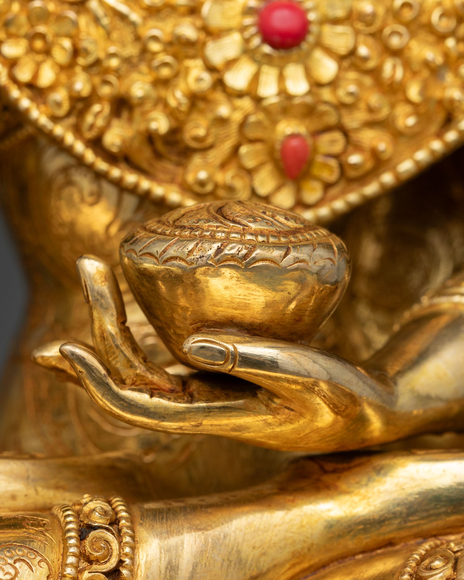 Jowo Rinpoche Statue | 24K Gold Gilded Tibetan Sacred Art