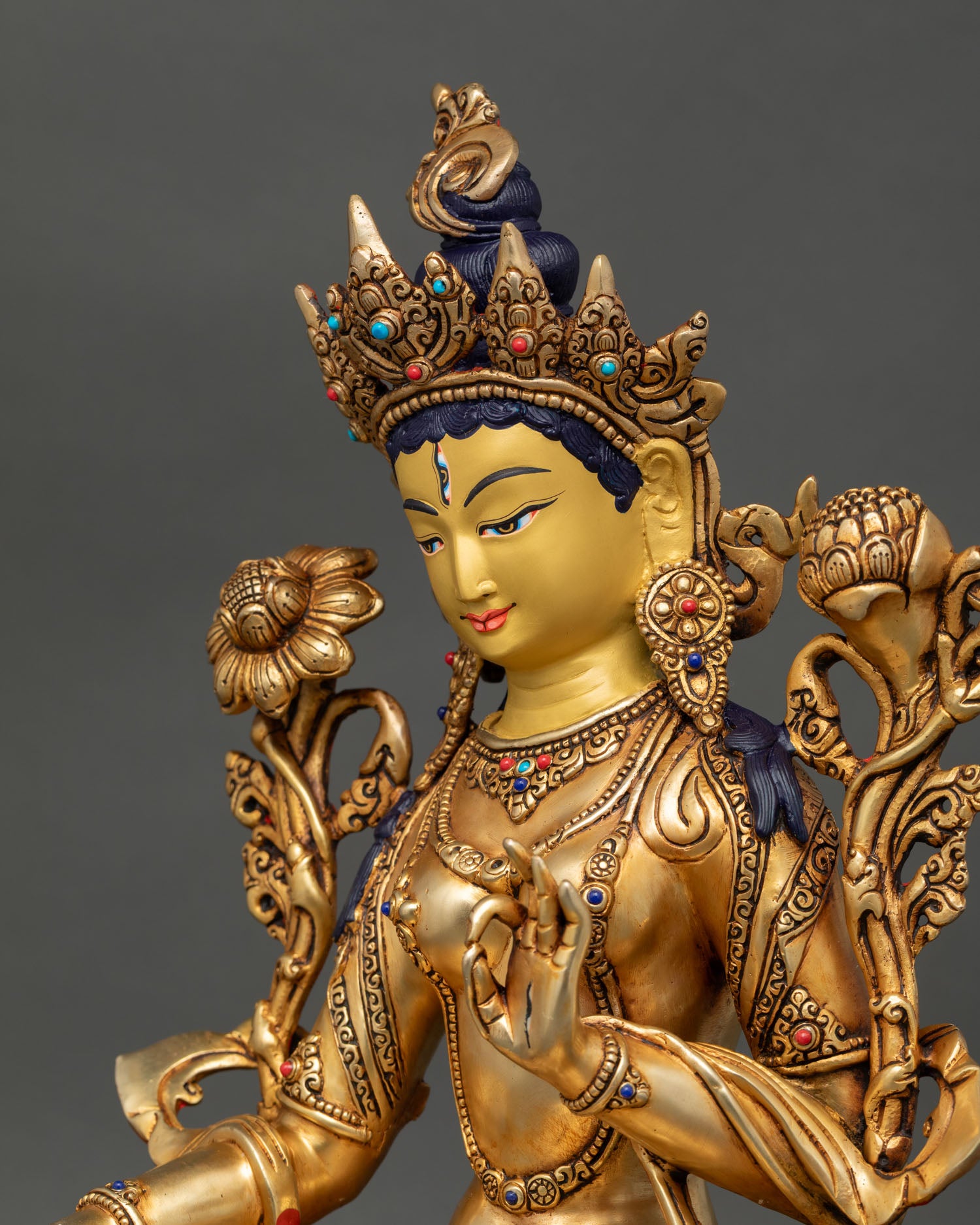 White Tara Statue | Seven-Eyed Goddess of Compassion