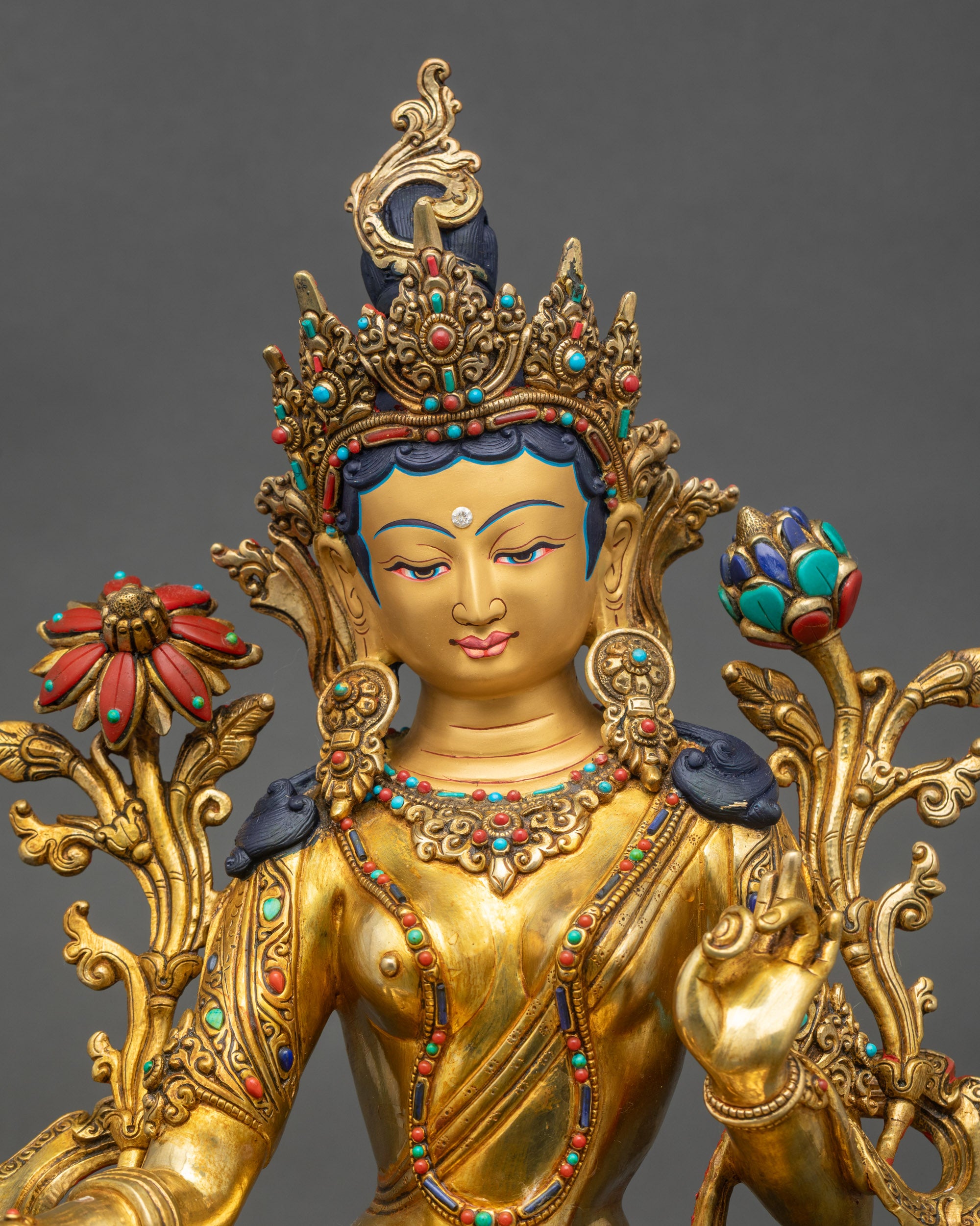 Premium Green Tara Statue | Vajrayana Buddhist Goddess for Blessings