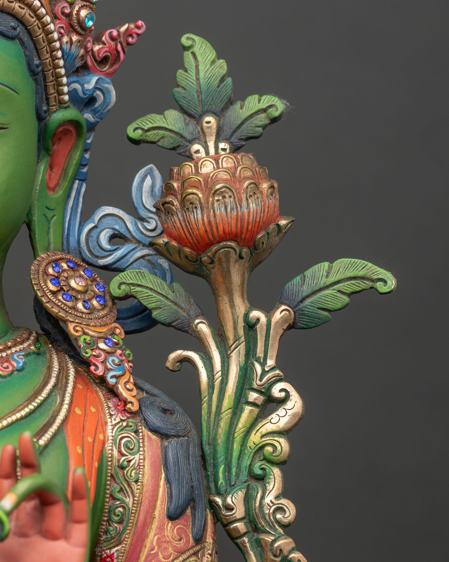 Six Bodhisattva Statue Set | Handpainted Nepali Buddhist Statues