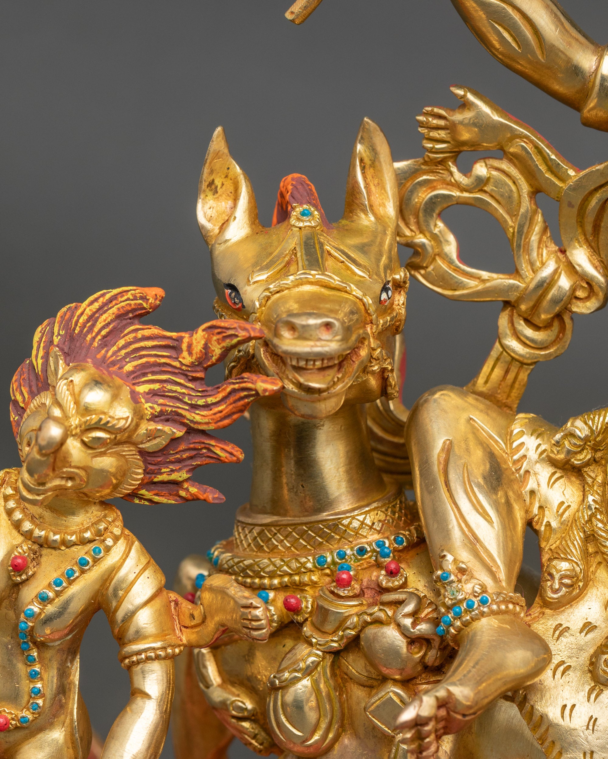 Palden Lhamo Altar Statue | Spiritual Nepalese Buddhist Sculpture