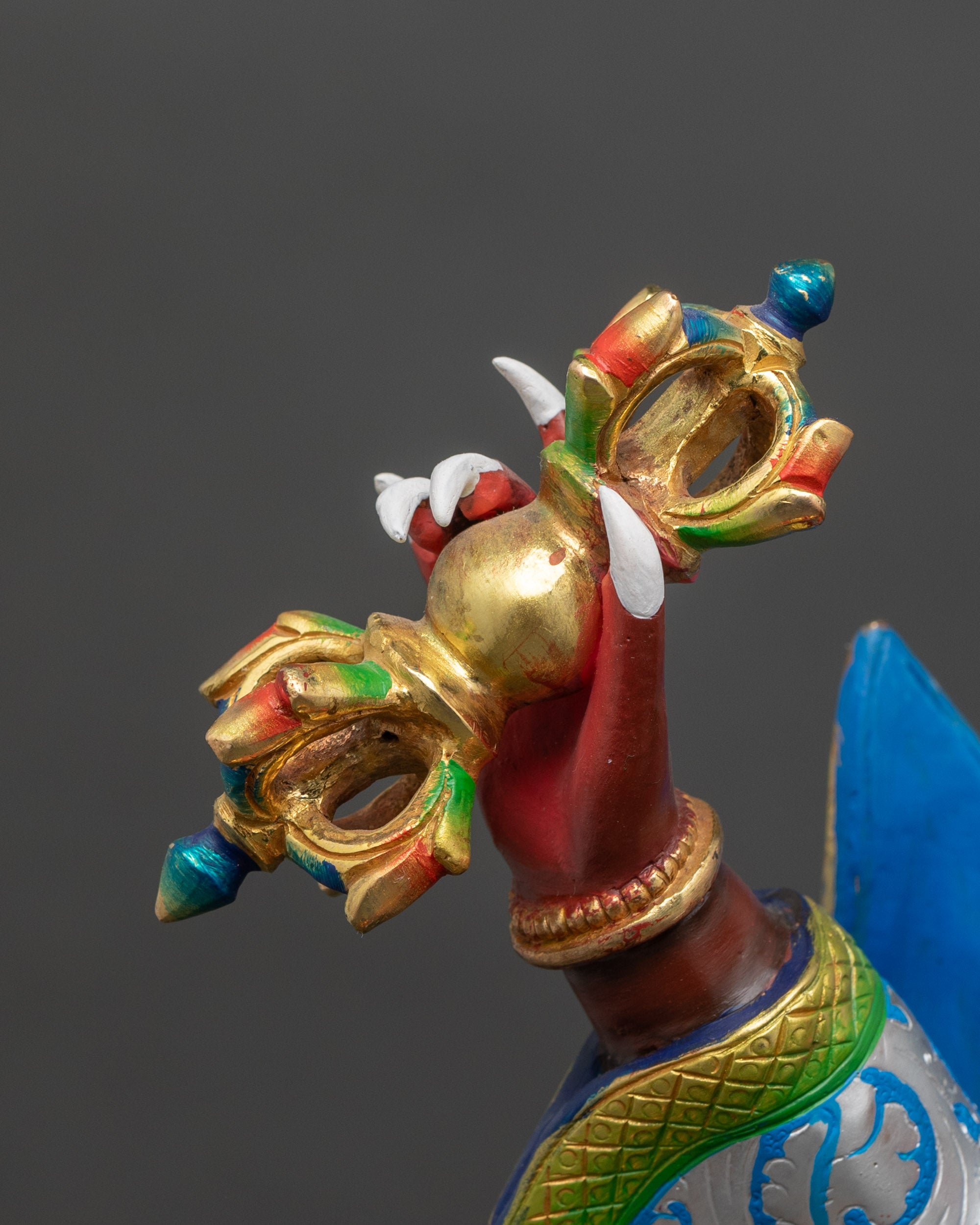 Vibrant Dorje Drolo Statue | Padmasambhava Wrathful Form Artwork