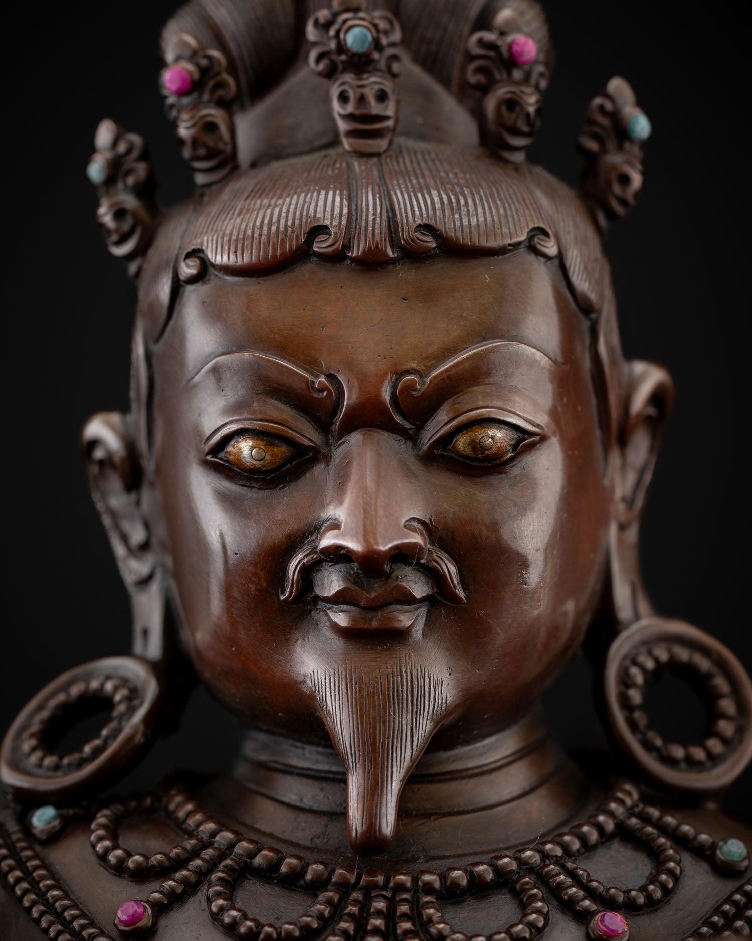 Mahasiddha Virupa Statue – Oxidized Copper Enlightened Yogi Sculpture
