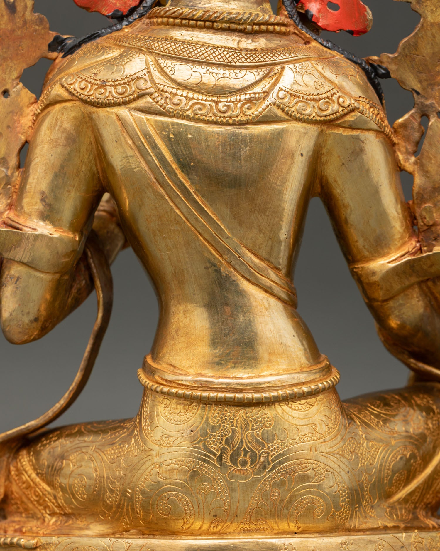 Goddess Green Tara Statue | Buddhist Copper Art for Altar