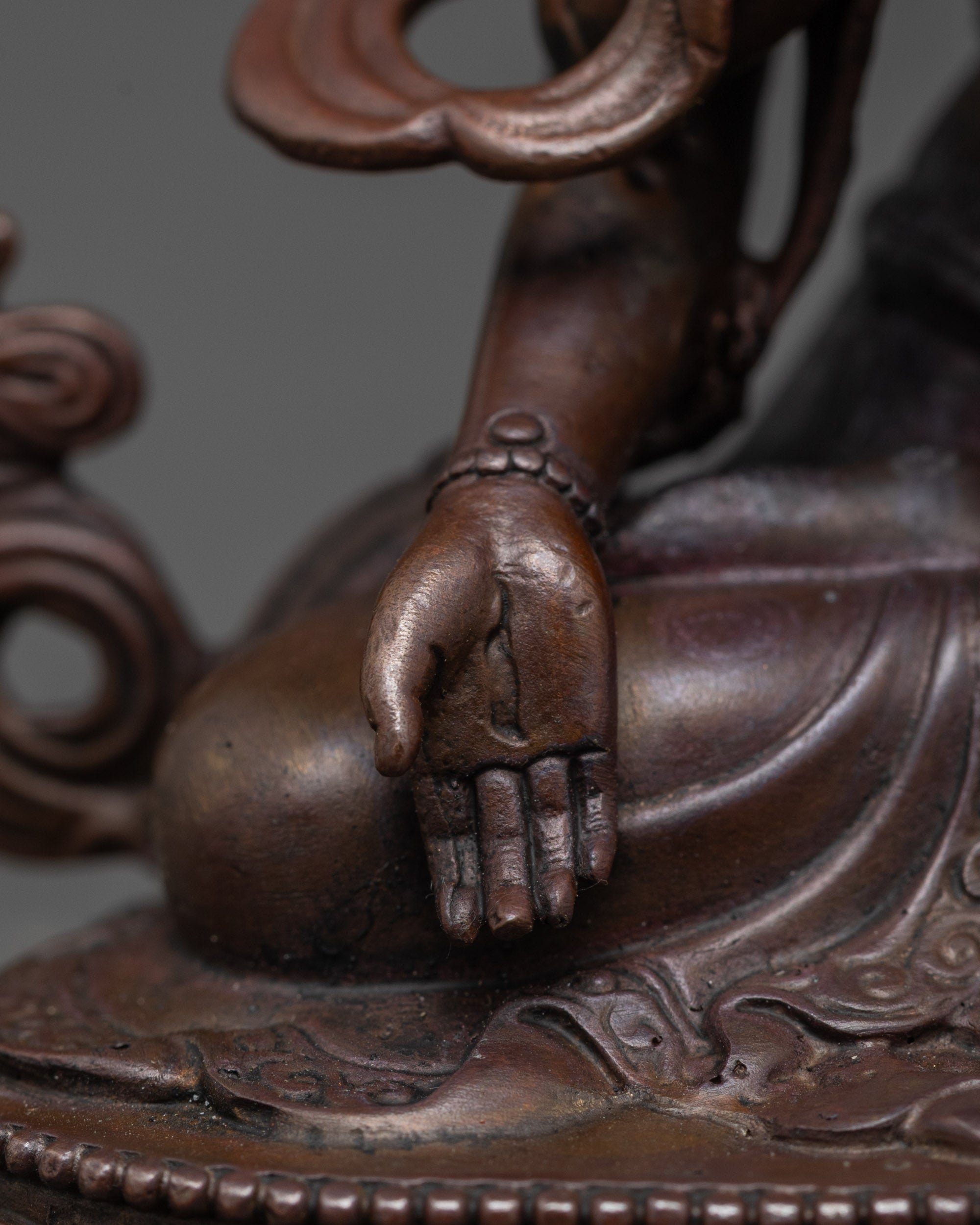 Sacred Namgyalma Sculpture | Oxidized Finish Longevity Deity