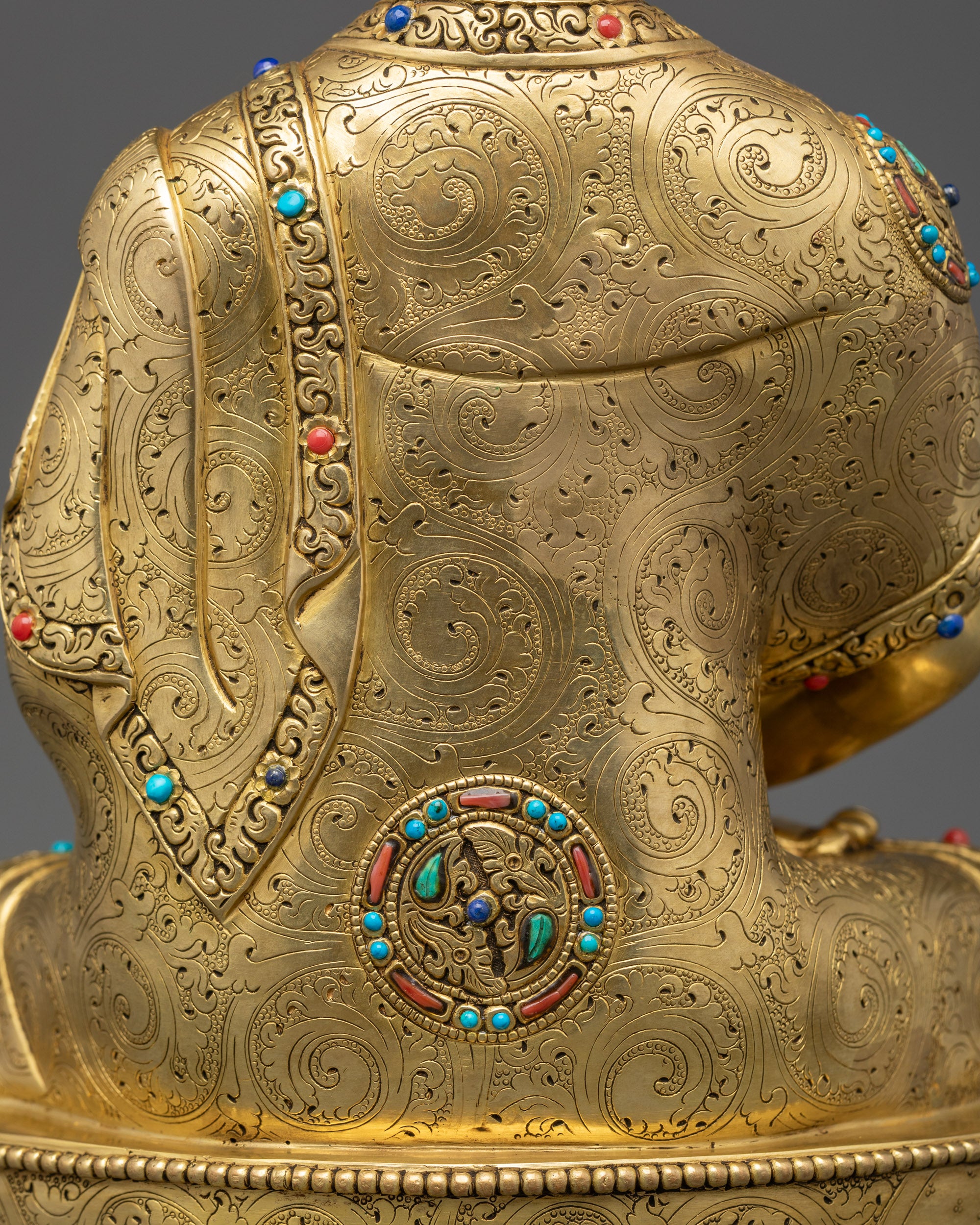 Traditional Amitabha Buddha Statue with Lotus Throne