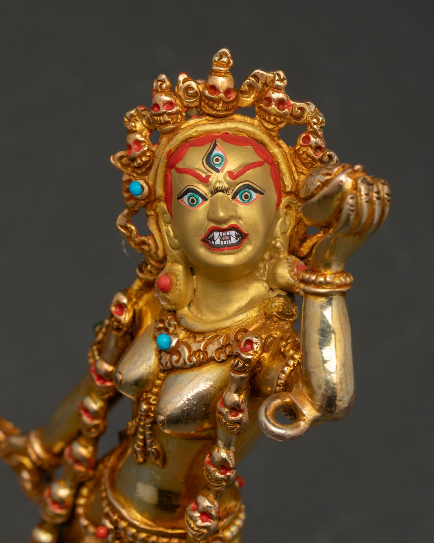 Vajrayogini Statue | 24K Gold Fire-Gilded Himalayan Artwork