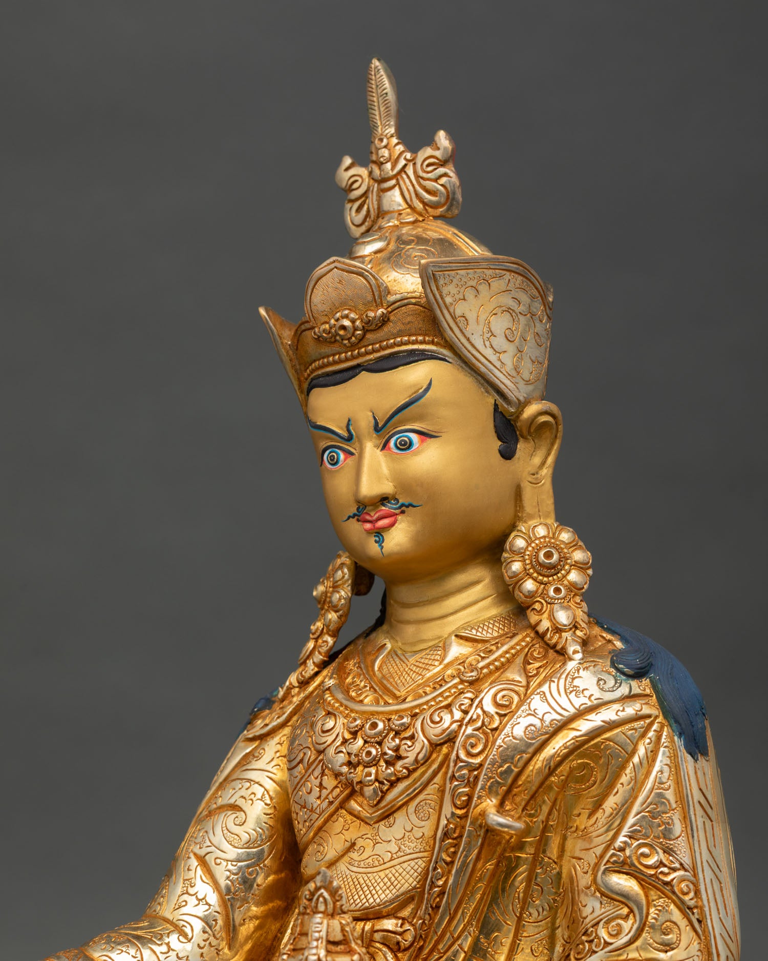 Guru Rinpoche Sculpture | Traditional Buddhist Artwork