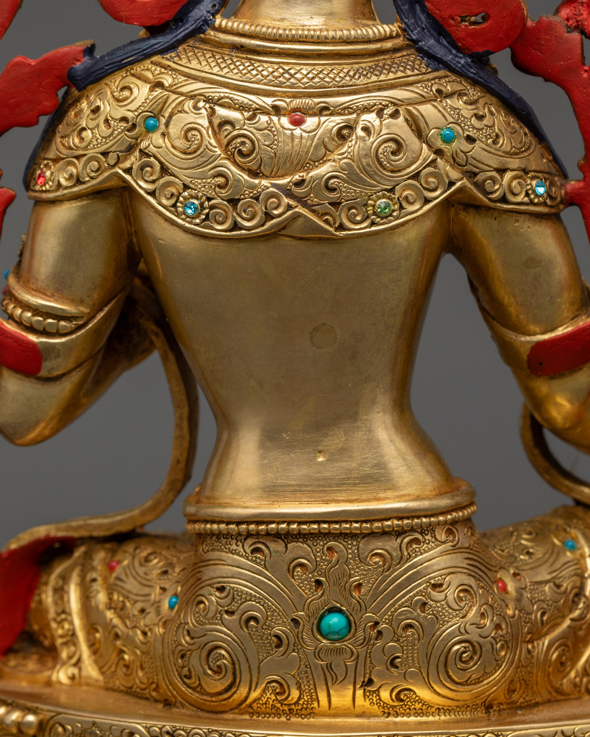 Compassionate Green Tara Statue | Buddhist Sculpture for Altar Decor