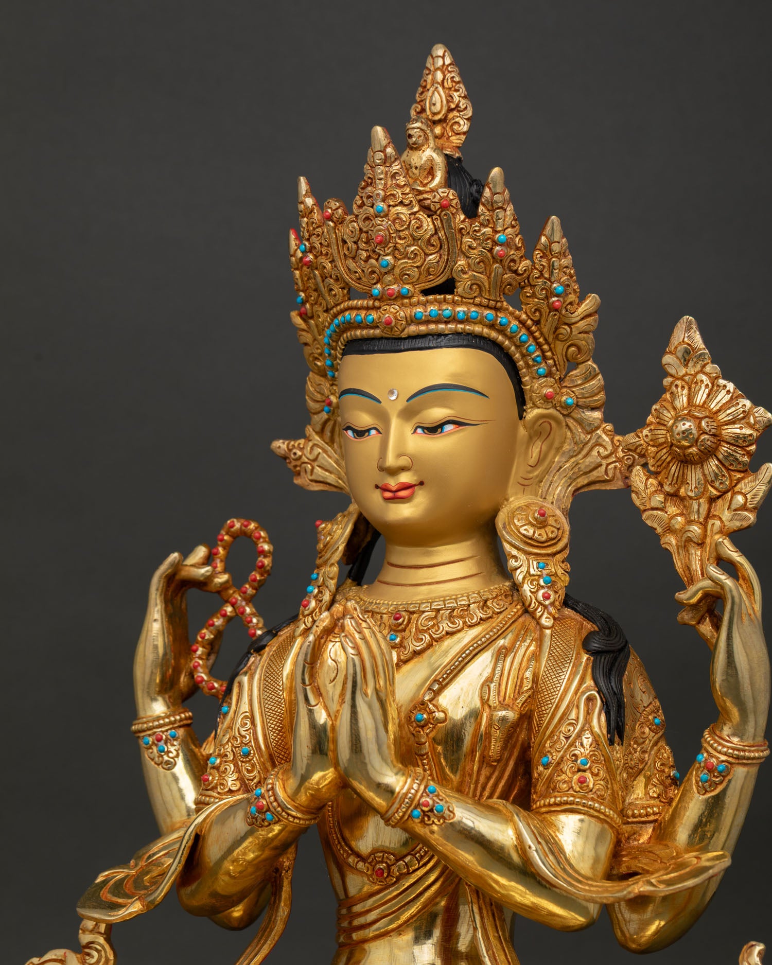 Handcrafted Avalokiteshvara Statue | Handmade Traditional Sculpture