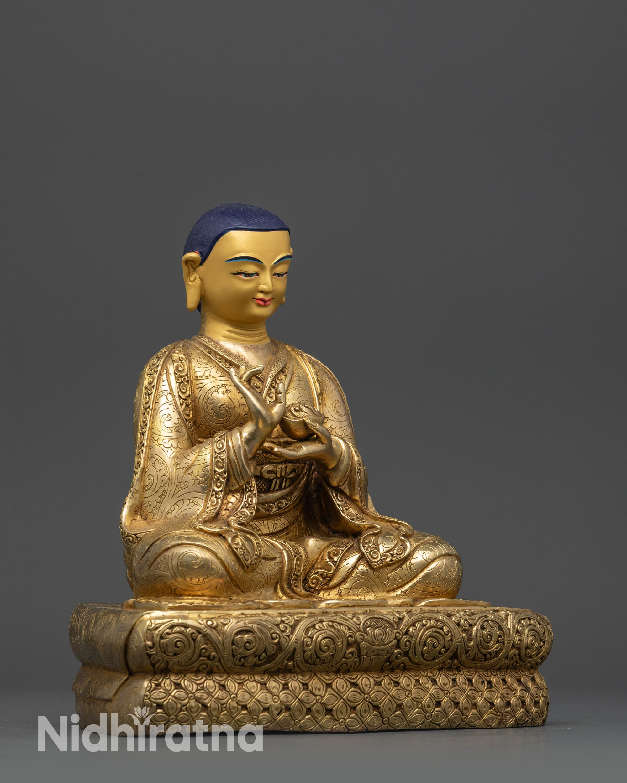 Five Shakya Masters Statue Set | Handcrafted Buddhist Deities from Nepal