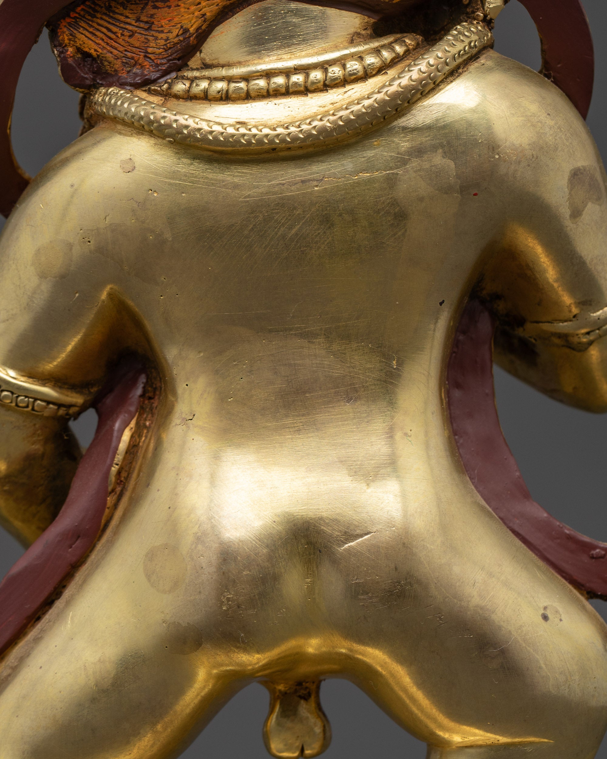 Exquisite 24K Gold-Gilded Black Dzambhala Statue | Deity of Wealth