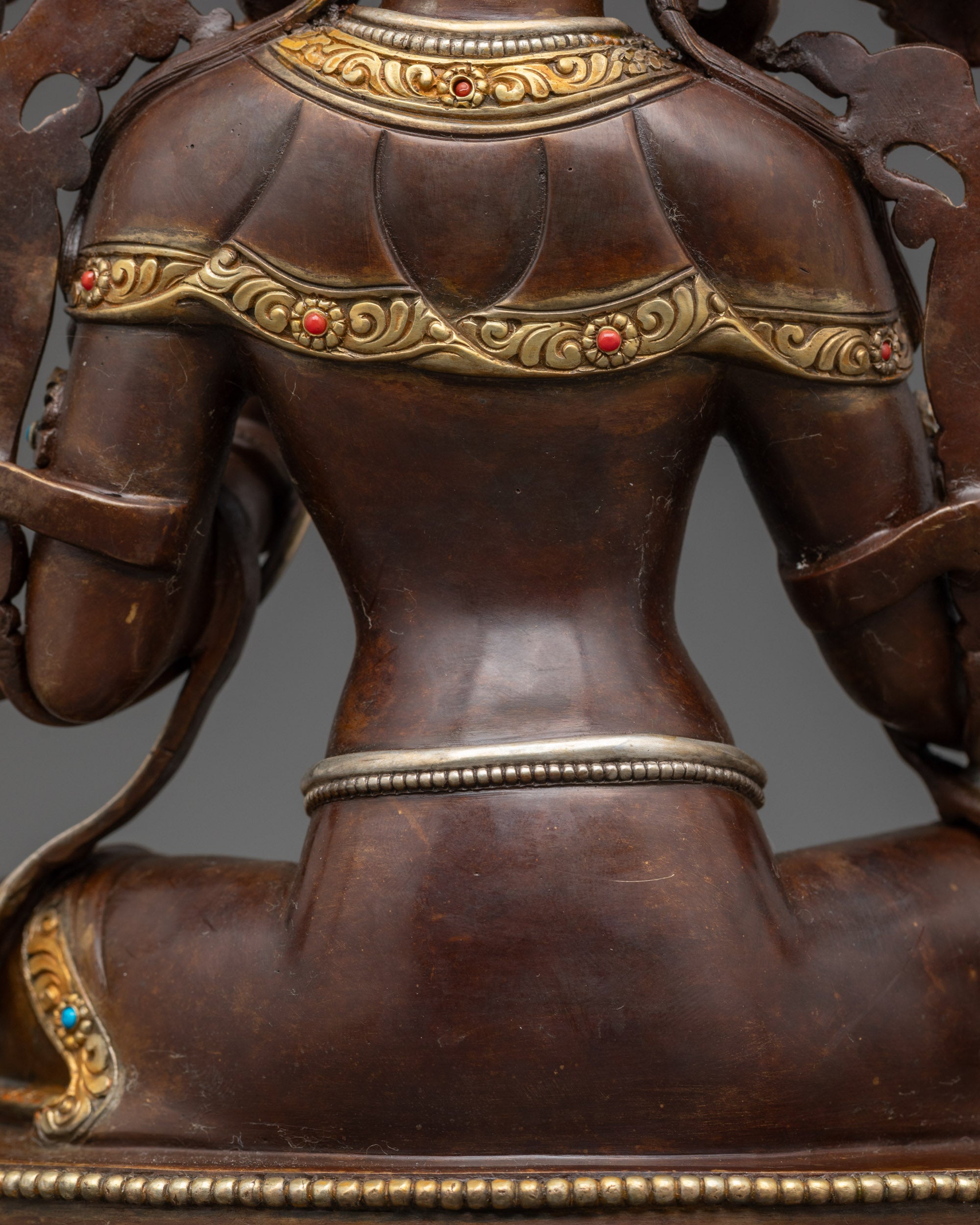 Oxidized Green Tara Sculpture | Authentic Buddhist Goddess Idol