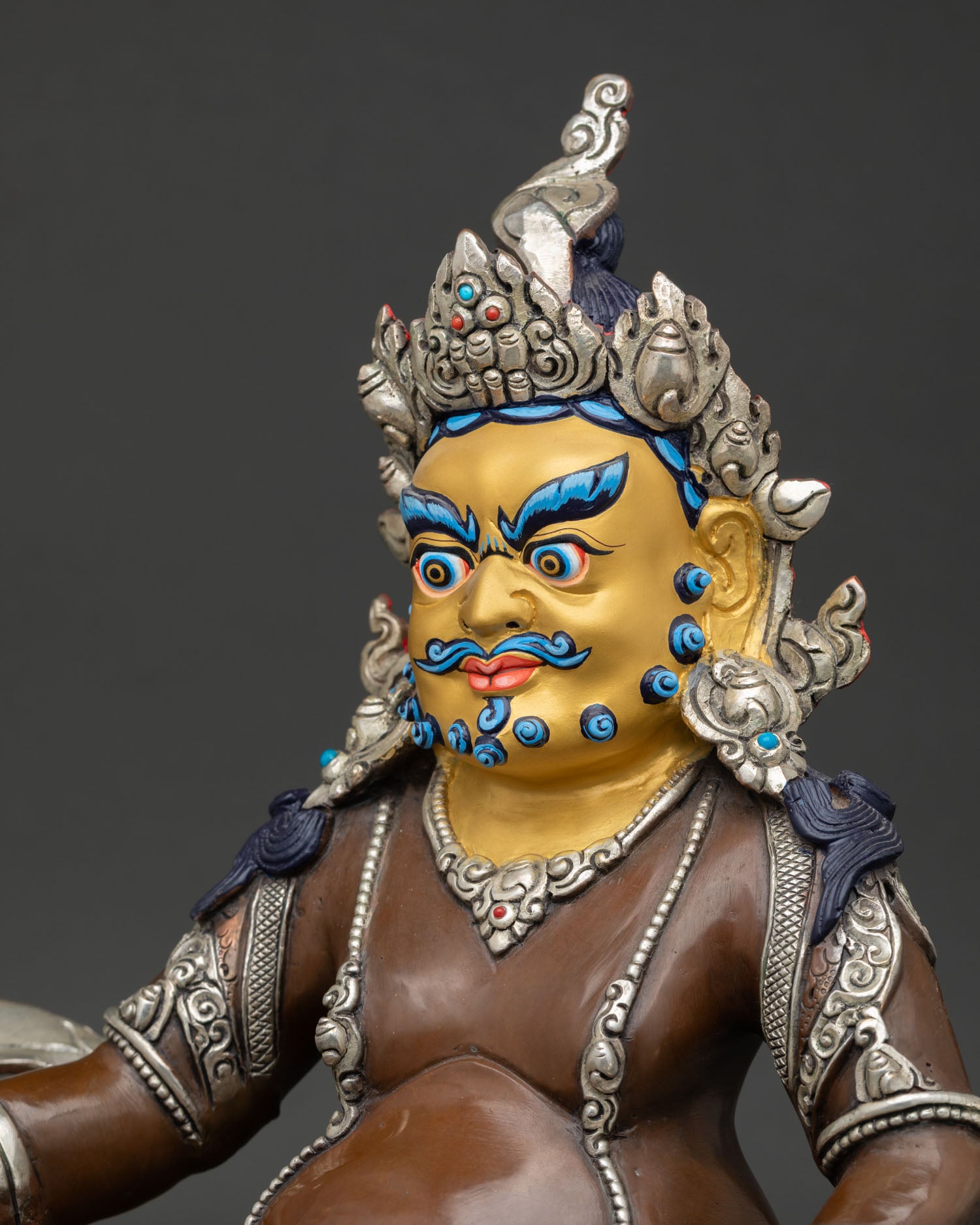 Oxidized Jambhala Statue | Traditional Lost Wax Buddhist Art
