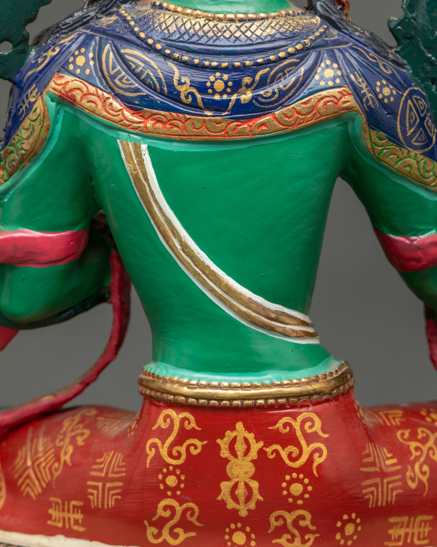 Green Tara Statue | Hand-Painted Tibetan Buddhist Figurine