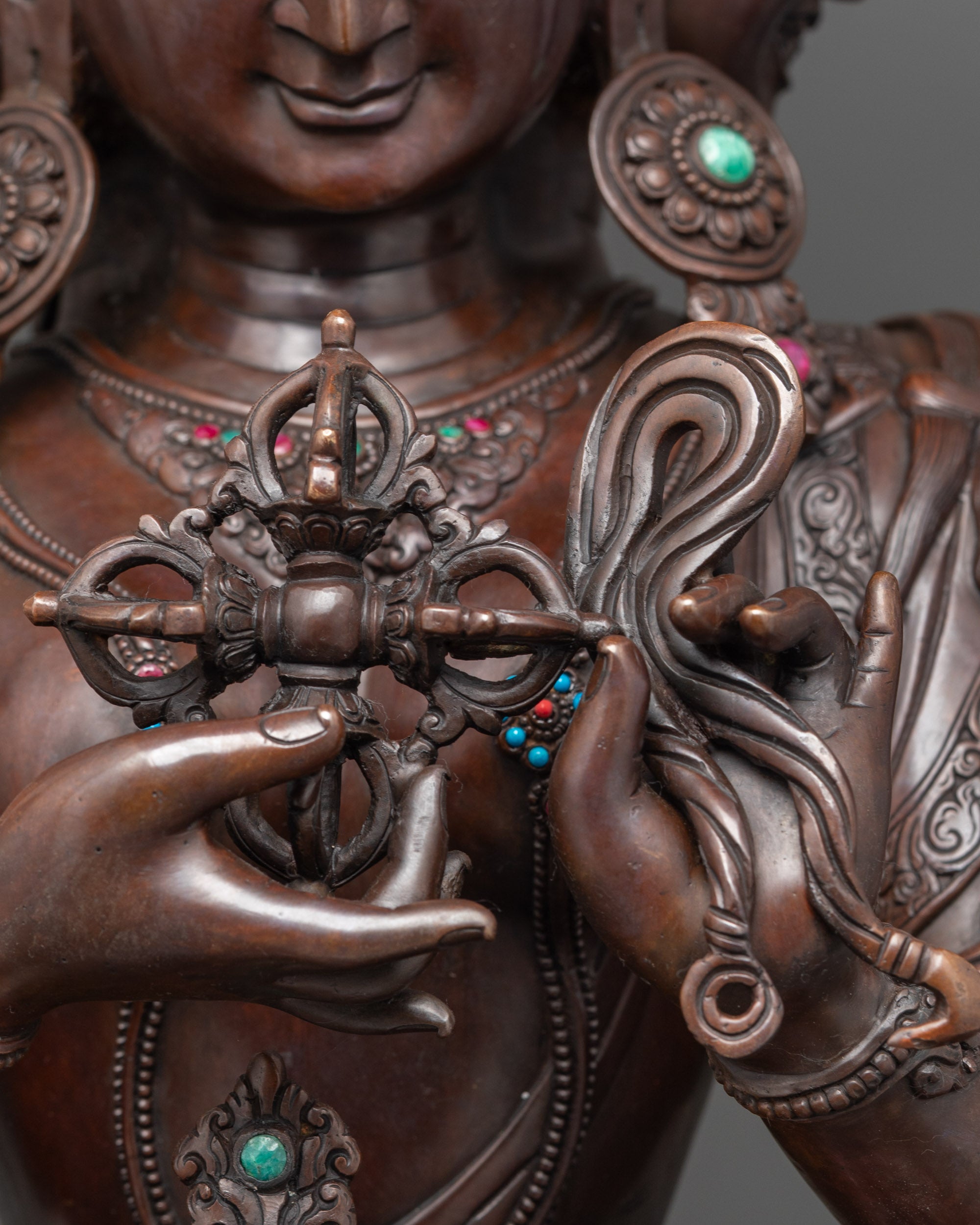 Oxidized Namgyalma (Usnisavijaya) Statue | Traditional Protector Deity