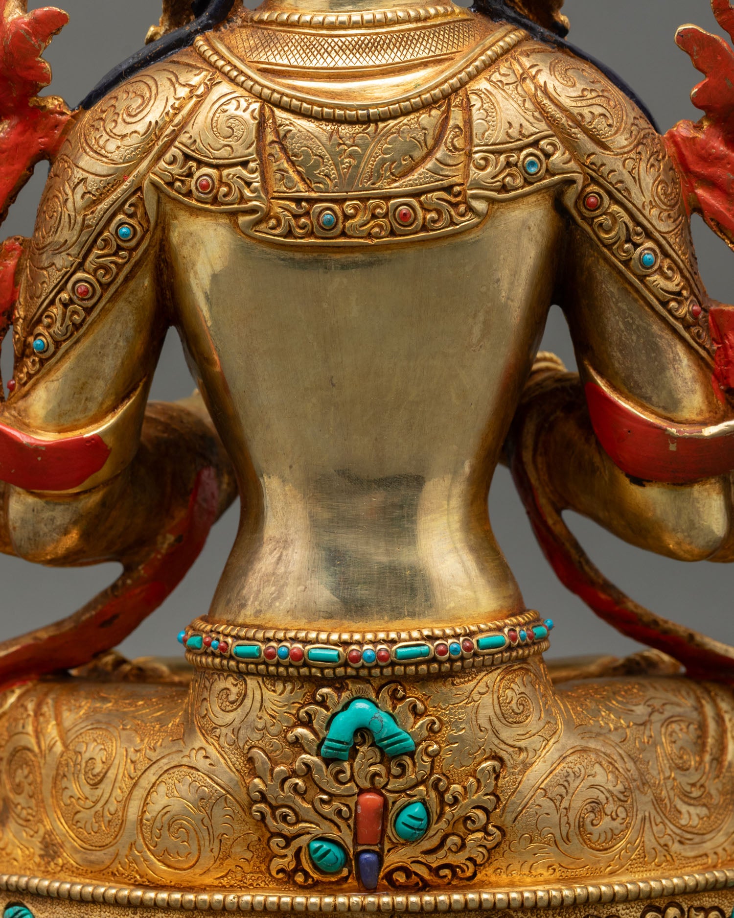 Manjushri Statue – Handcrafted 24K Gold Gilded Buddhist Art