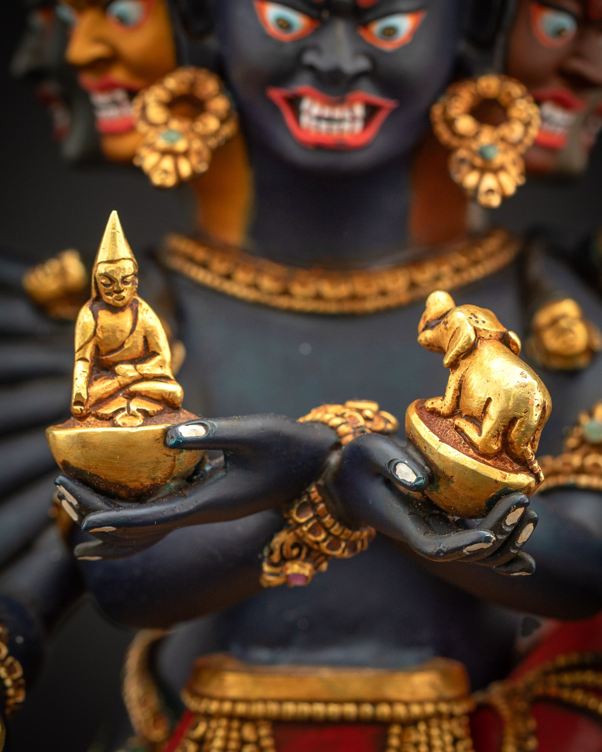 Tantric Hevajra Yab Yum Statue | Sixteen-Armed Vajrayana Yidam