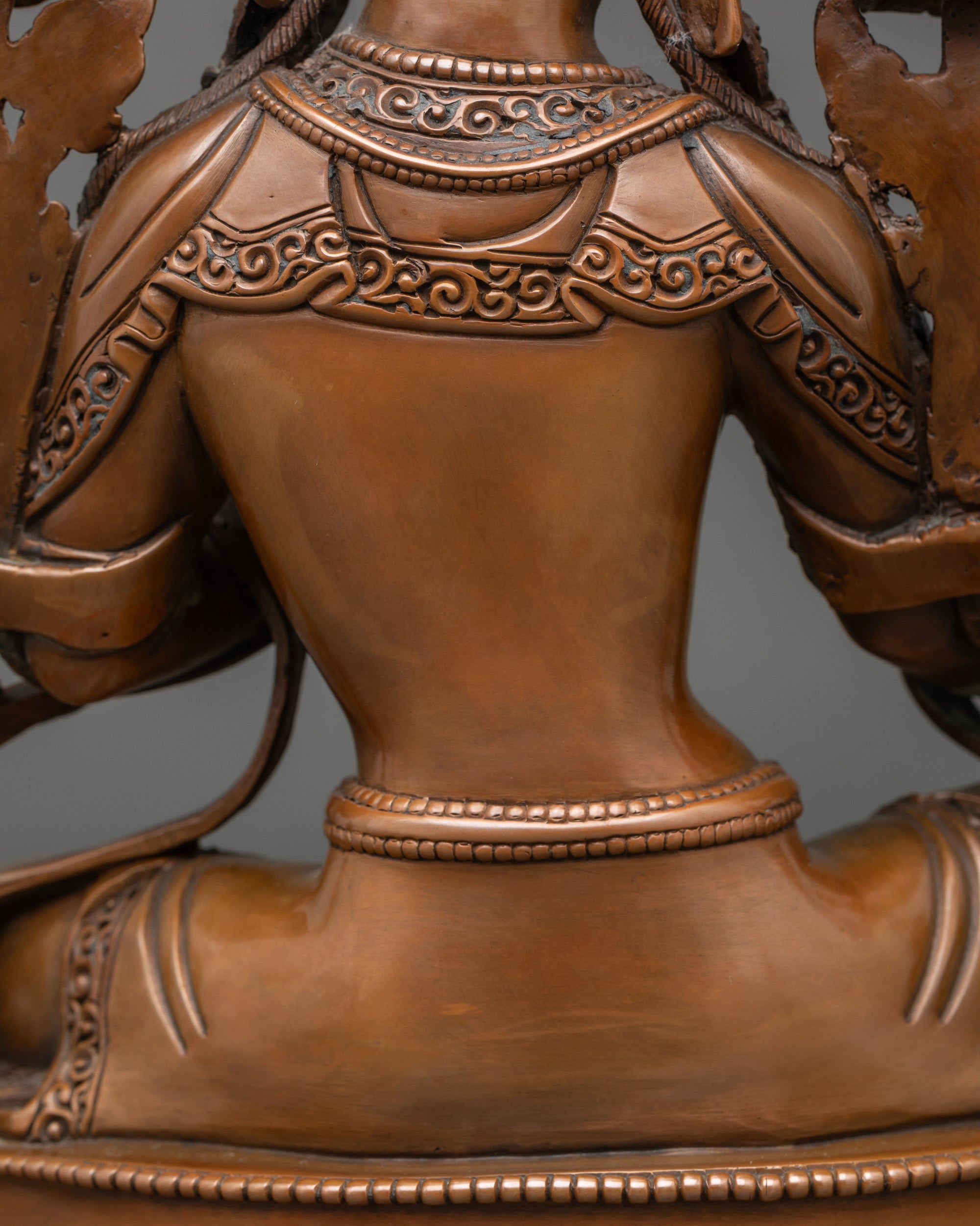 Green Tara Meditation Art | Handcrafted Nepalese Copper Statue