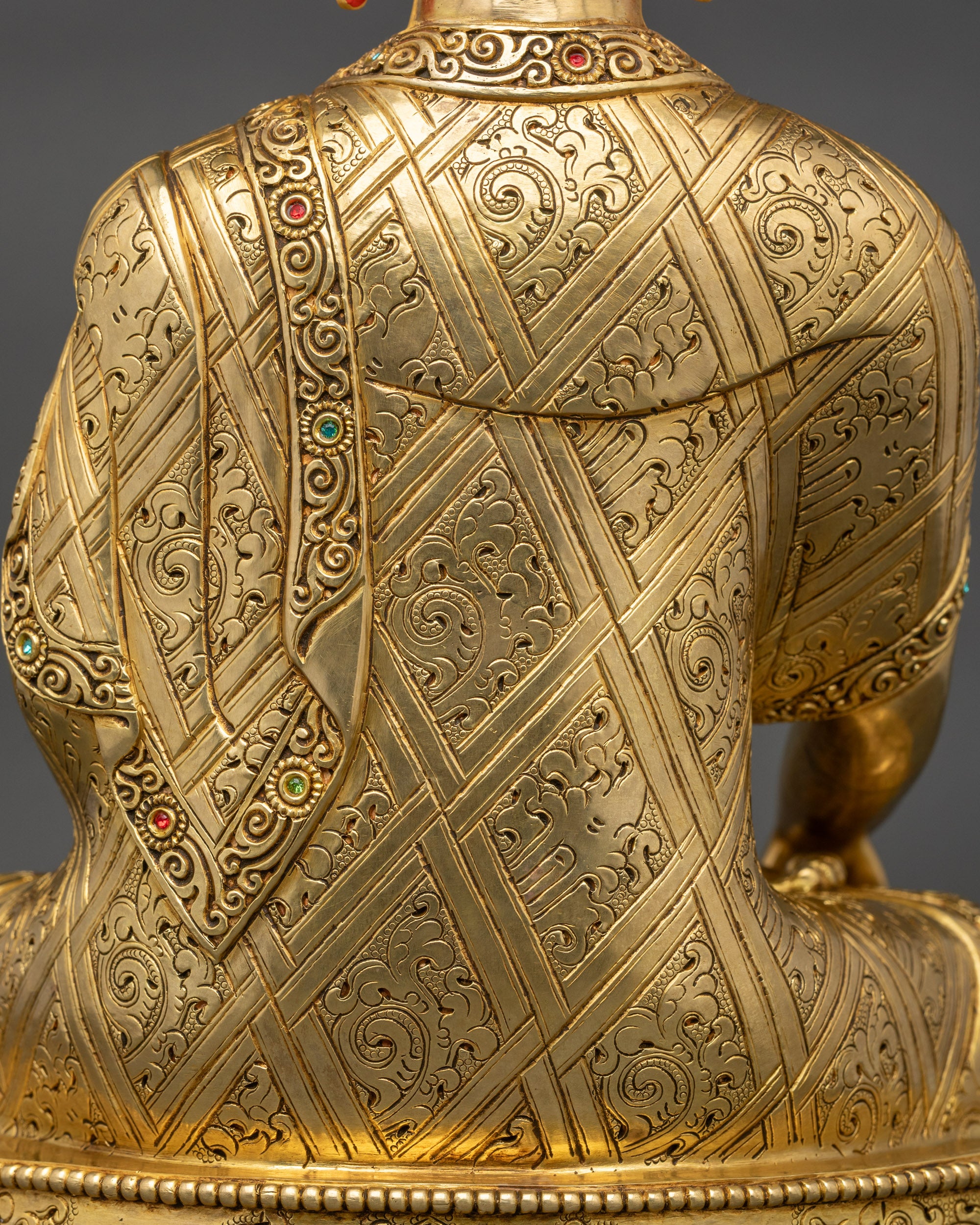 Three Buddha Statue Set | Gold Fire-Gilded Copper Sculpture Collection