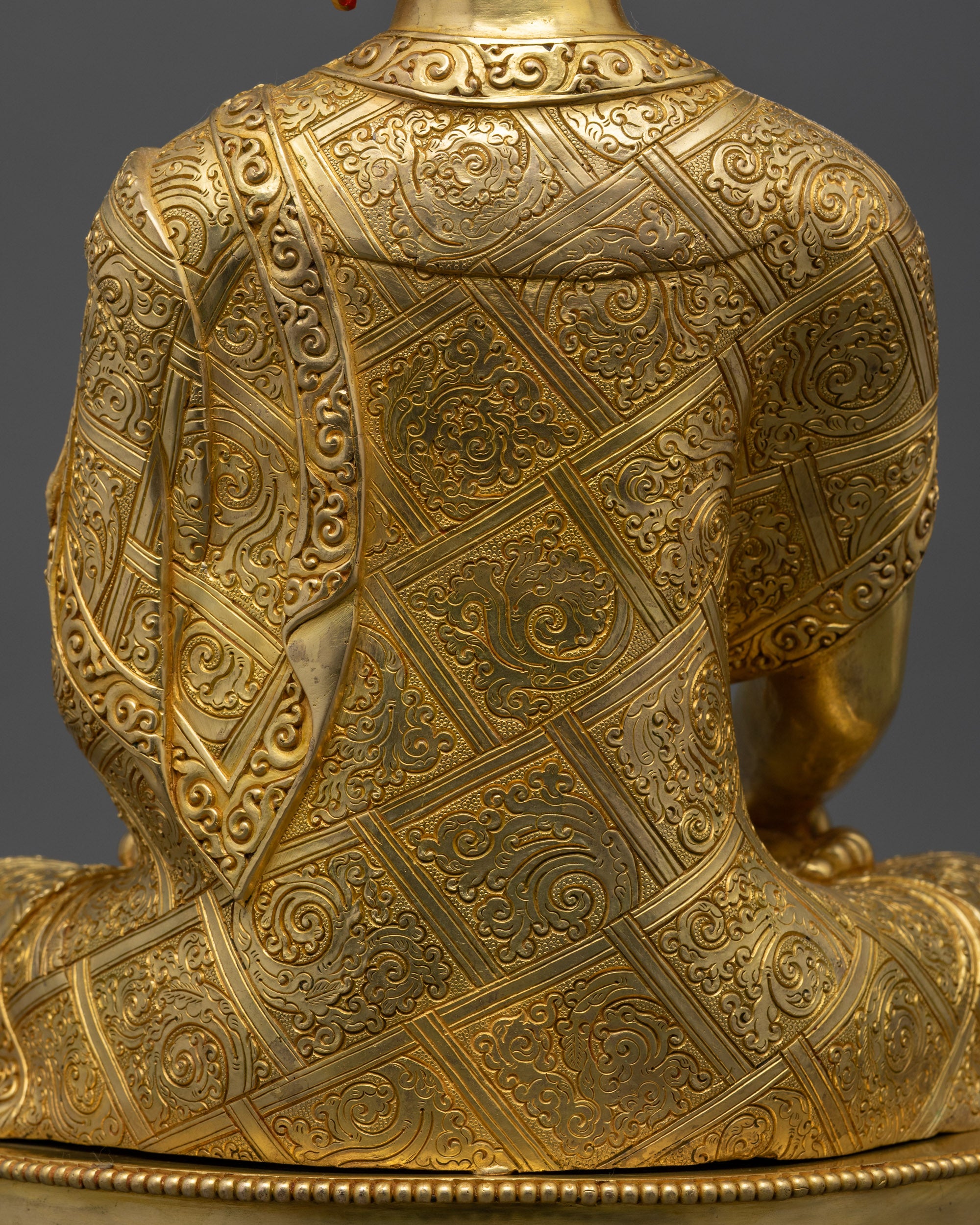 Premium Buddha Mitrugpa Statue | Handmade 24K Fire Gold-Gilded Sculpture