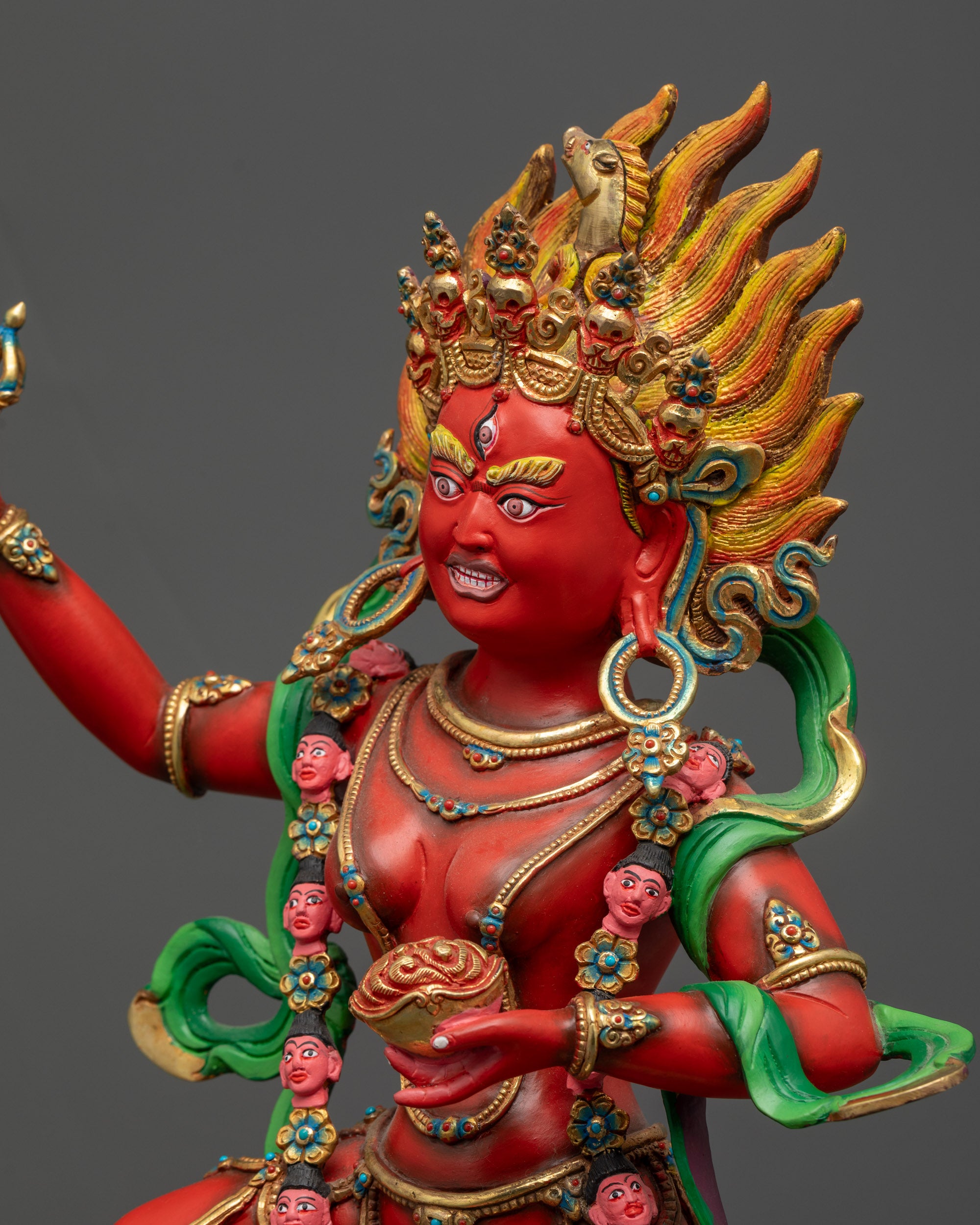 Premium Dorje Phagmo Sculpture | Nepalese Lost-Wax Copper Artwork