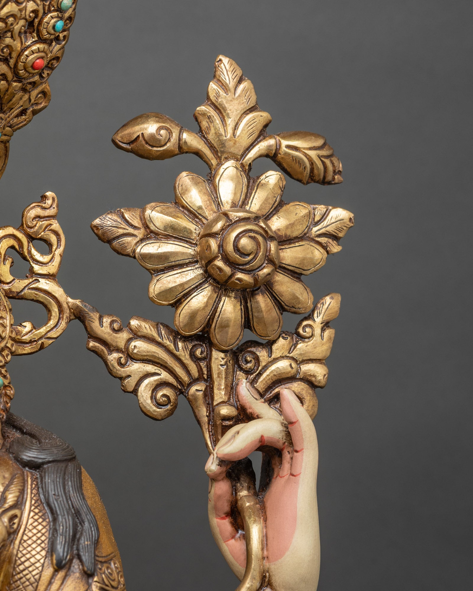 Beautiful Chenrezig Statue | Handmade Tibetan Buddhist Decor