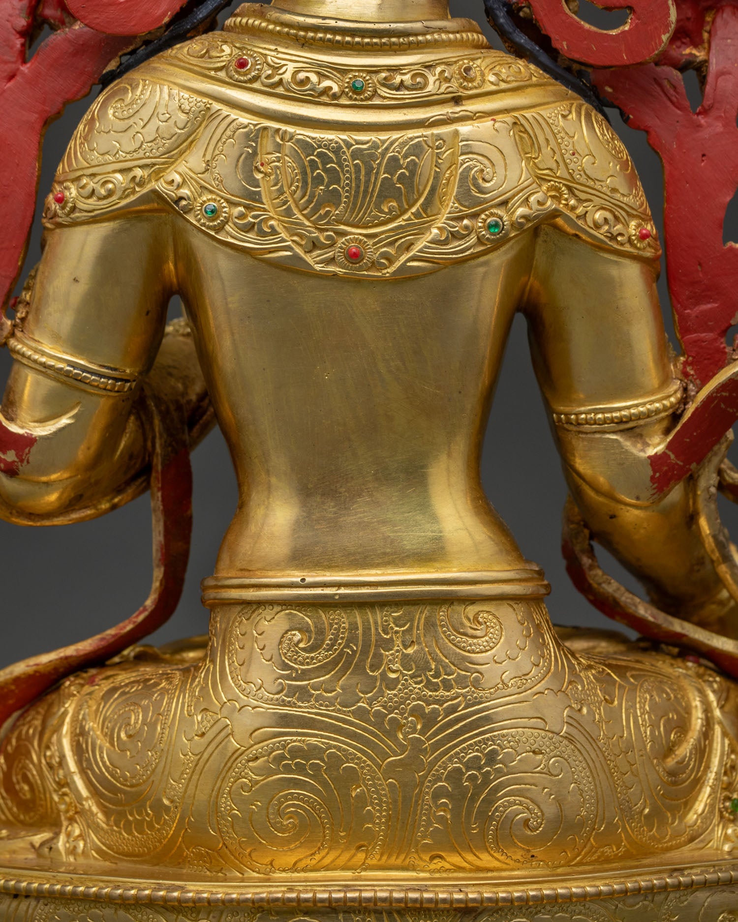 White Tara Statue | 24K Gold Fire-Gilded Buddhist Artwork