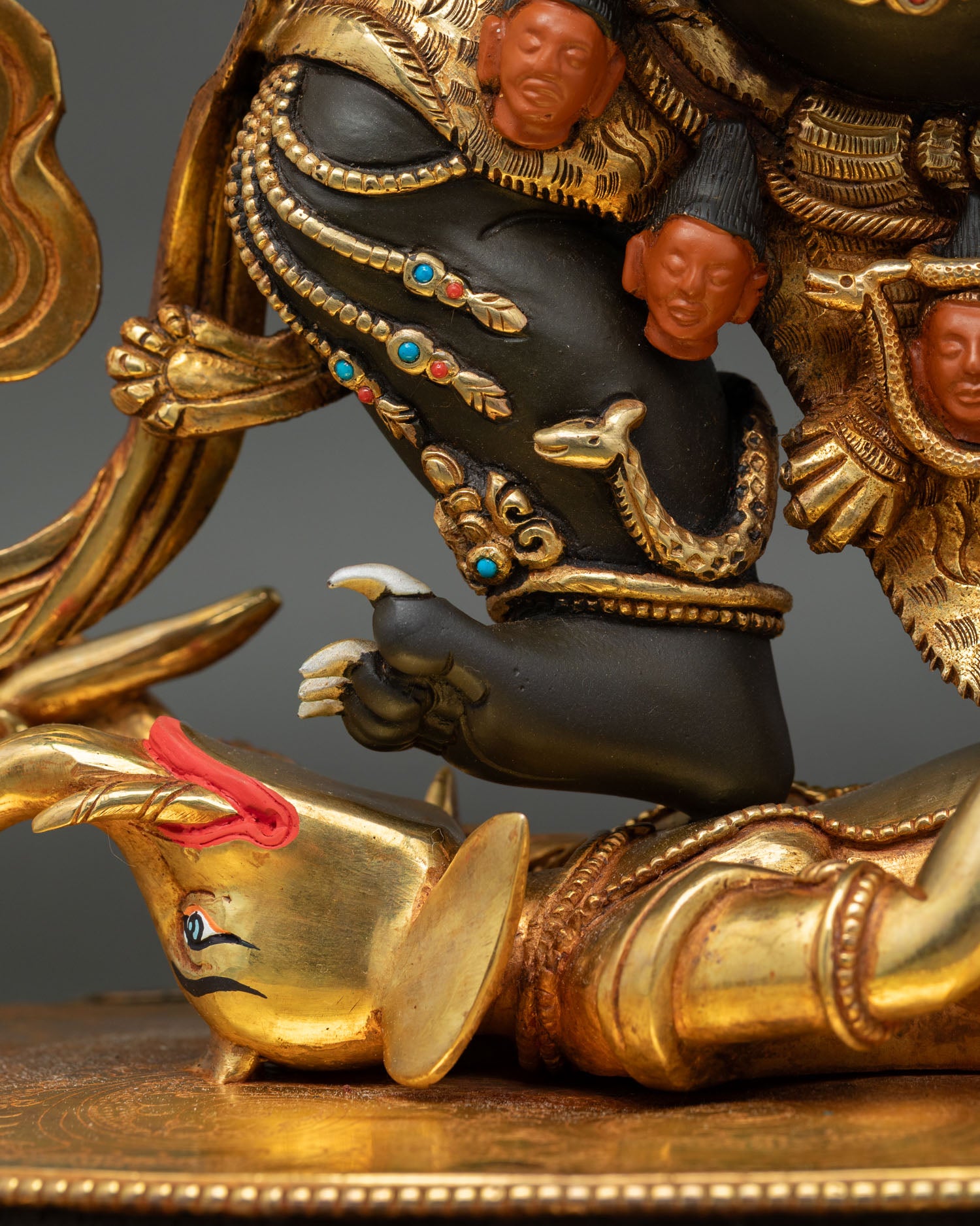 22 Inches Six Armed Mahakala Statue | Powerful Tibetan Protector