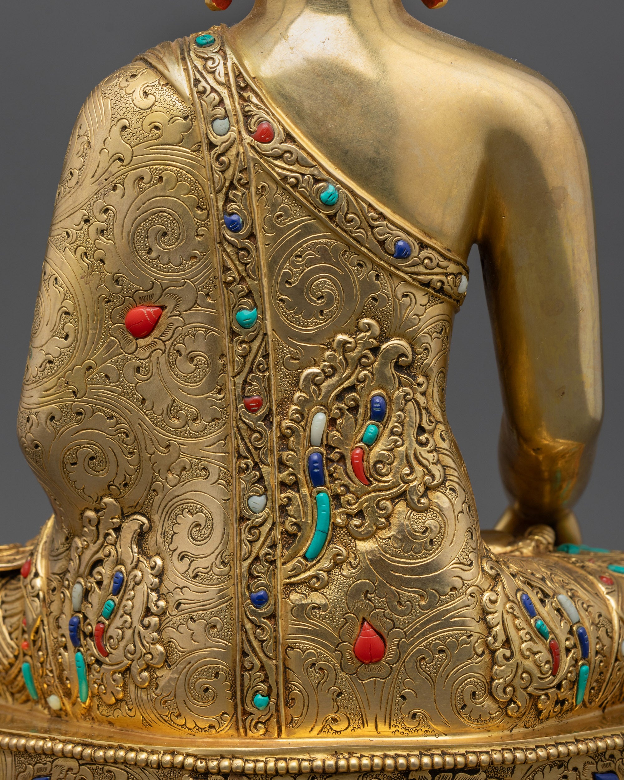 Tibetan Shakyamuni Buddha Statue | Traditional Himalayan Art from Nepal