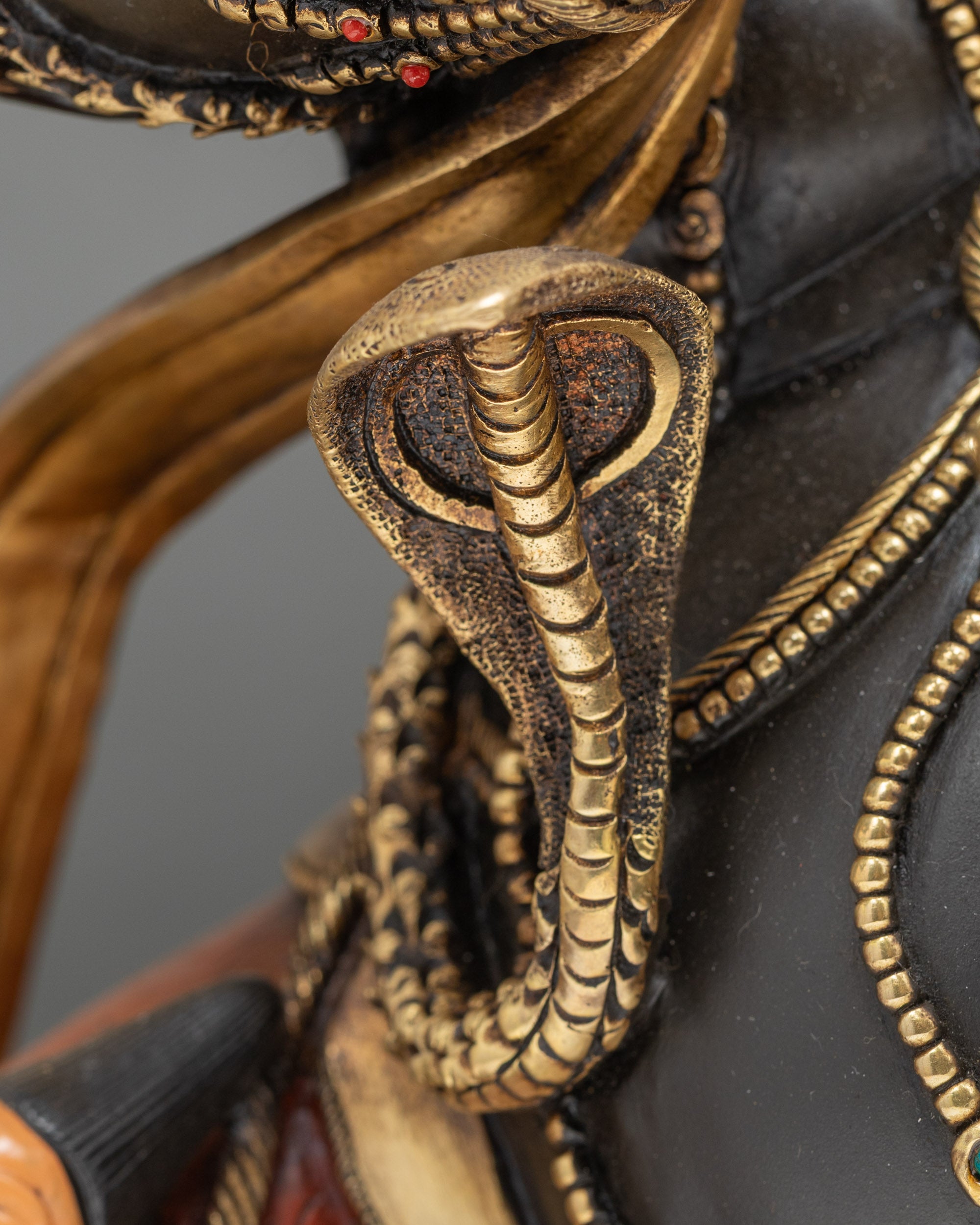 Wrathful Protector Shadbhuja Mahakala Statue | Tibetan Buddhist Artwork