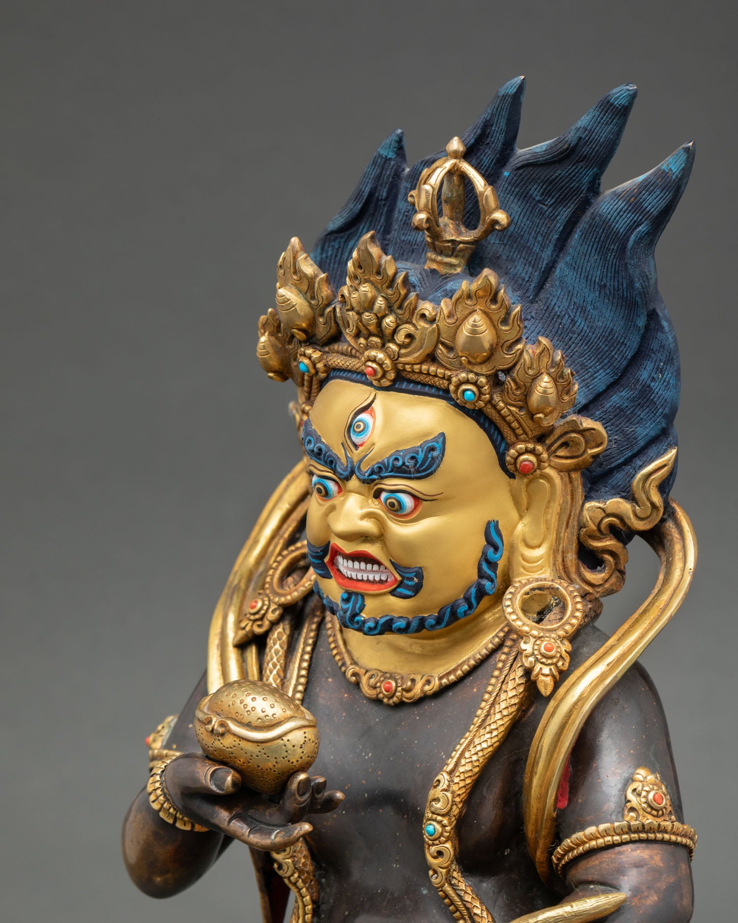 Black Dzambhala – Buddhist Sculpture for Spiritual Decor