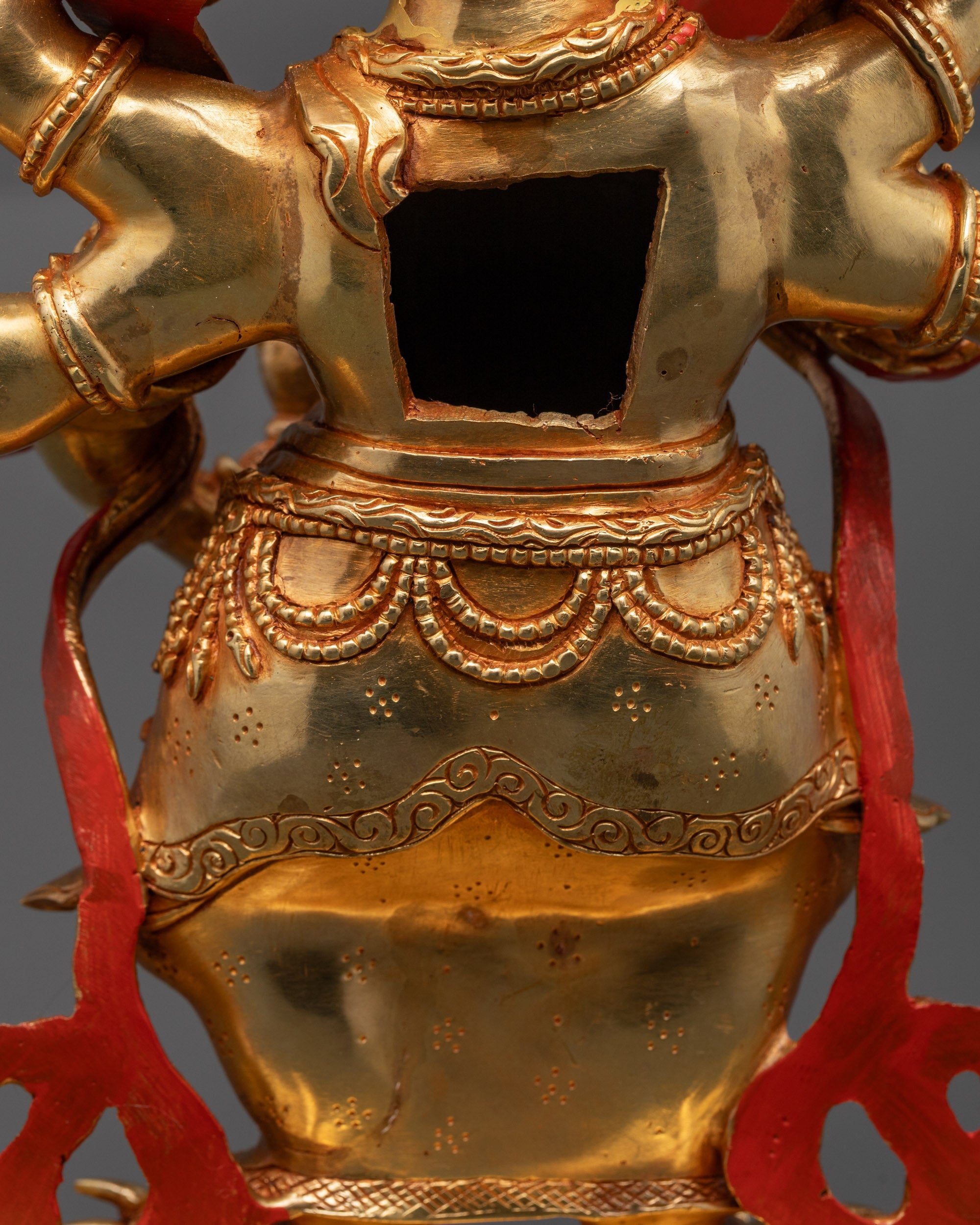 Sacred White Mahakala Sculpture | Divine Protector Deity for Rituals