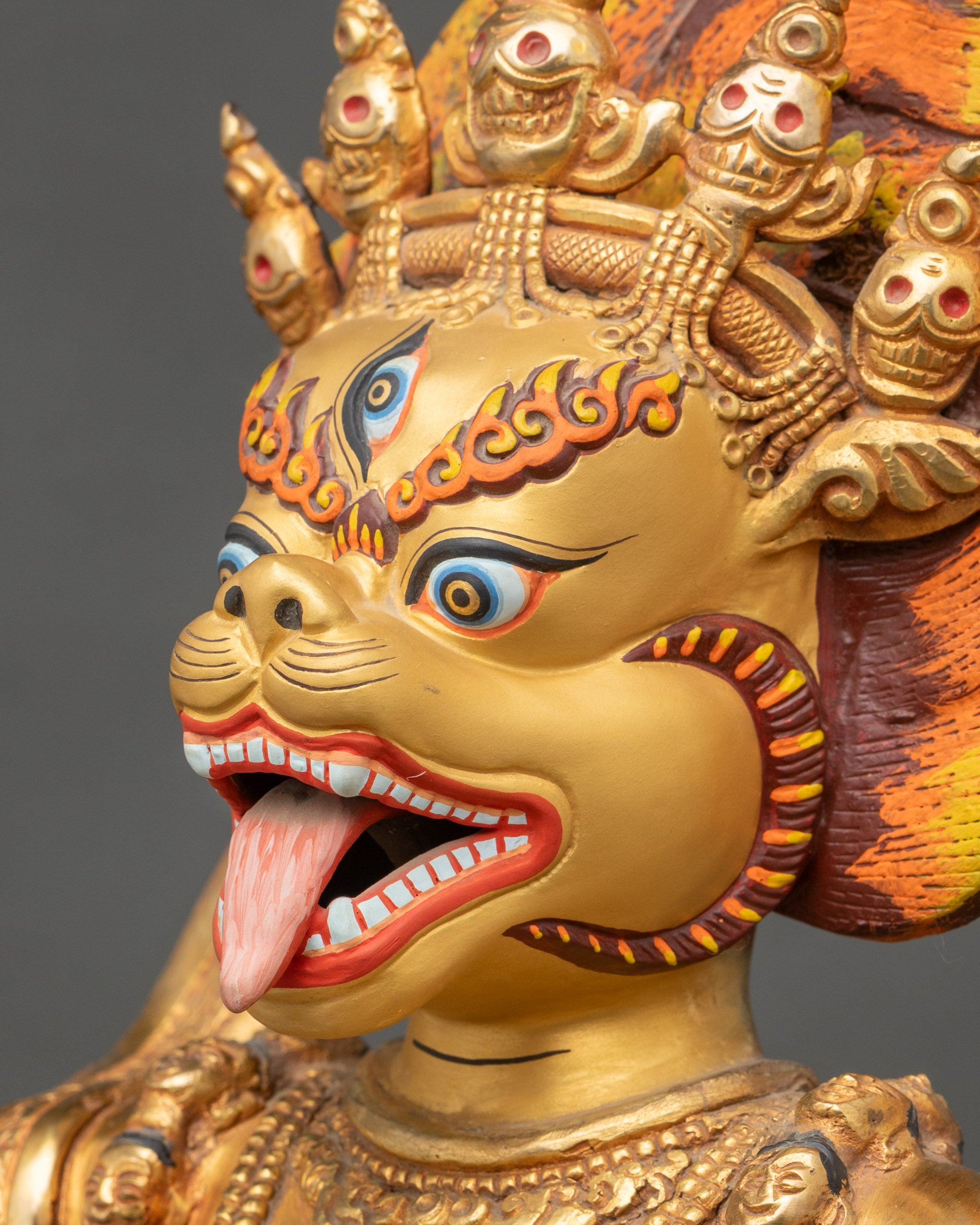 Fierce Simha Mukha Statue - Sacred Protector and Spiritual Guide