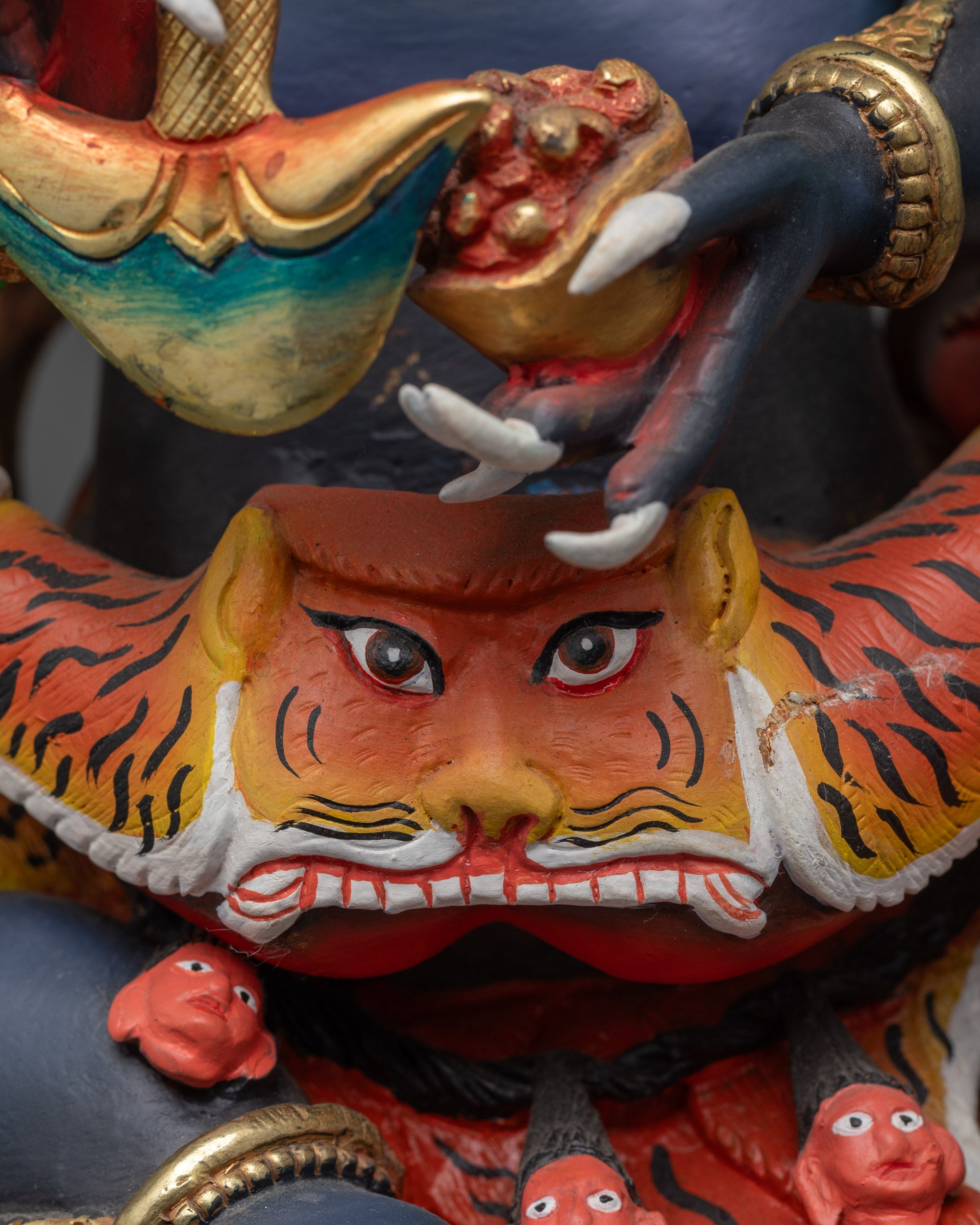 Tibetan Four-Armed Mahakala Statue | Authentic Nepalese Buddhist Art