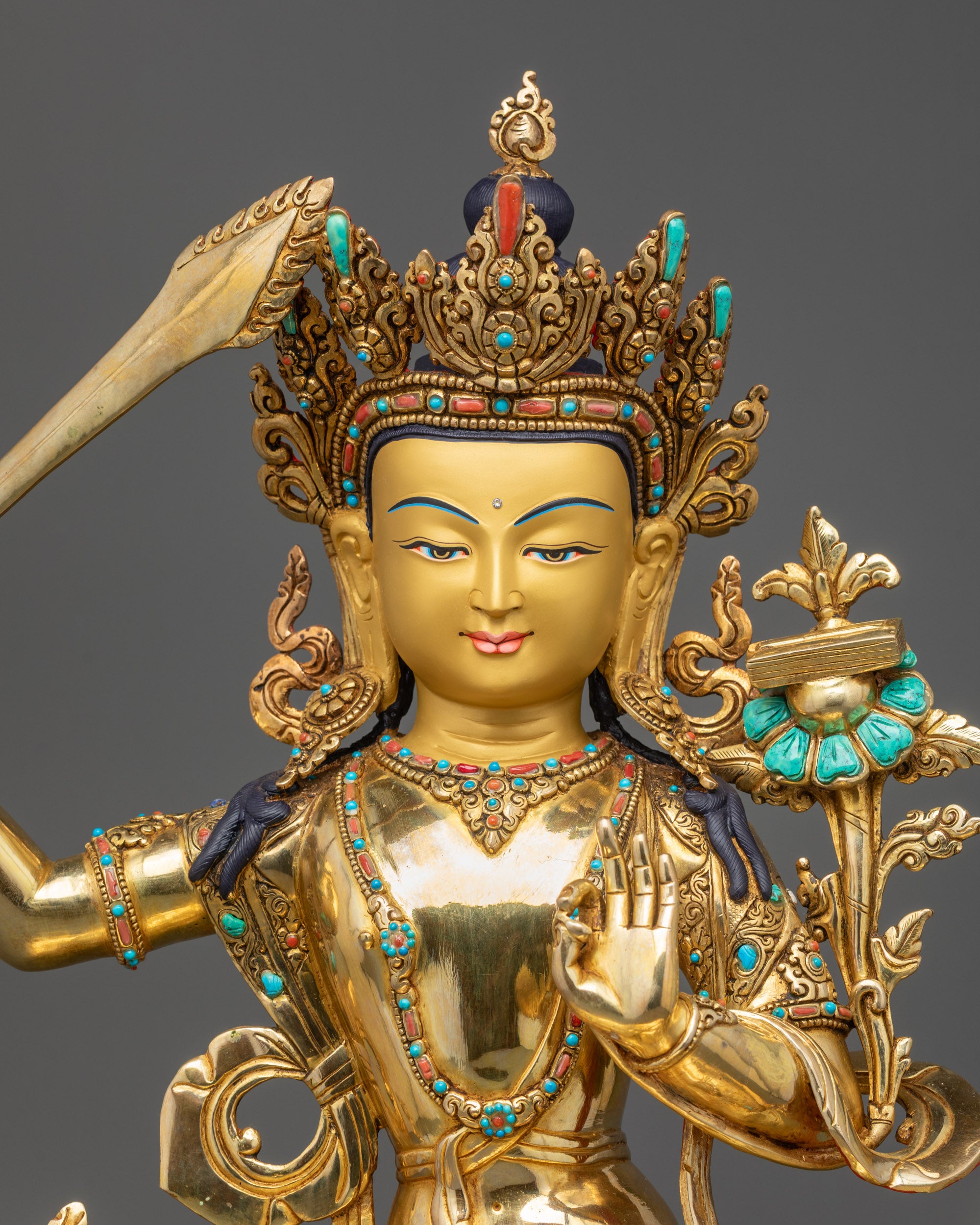 Premium Manjushri Meditation Statue | Handcrafted Symbol of Wisdom