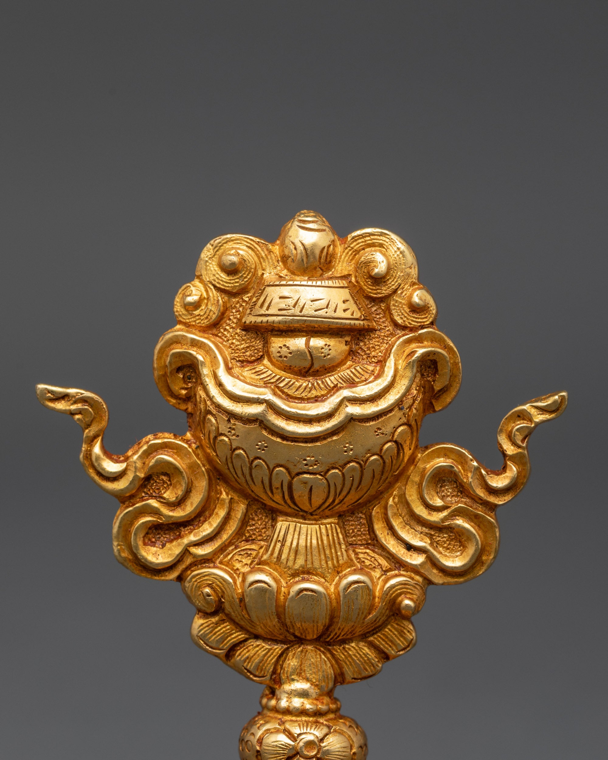 3" Gold Fire-Gilded Ashtamangala Set | Symbol of Universal Harmony