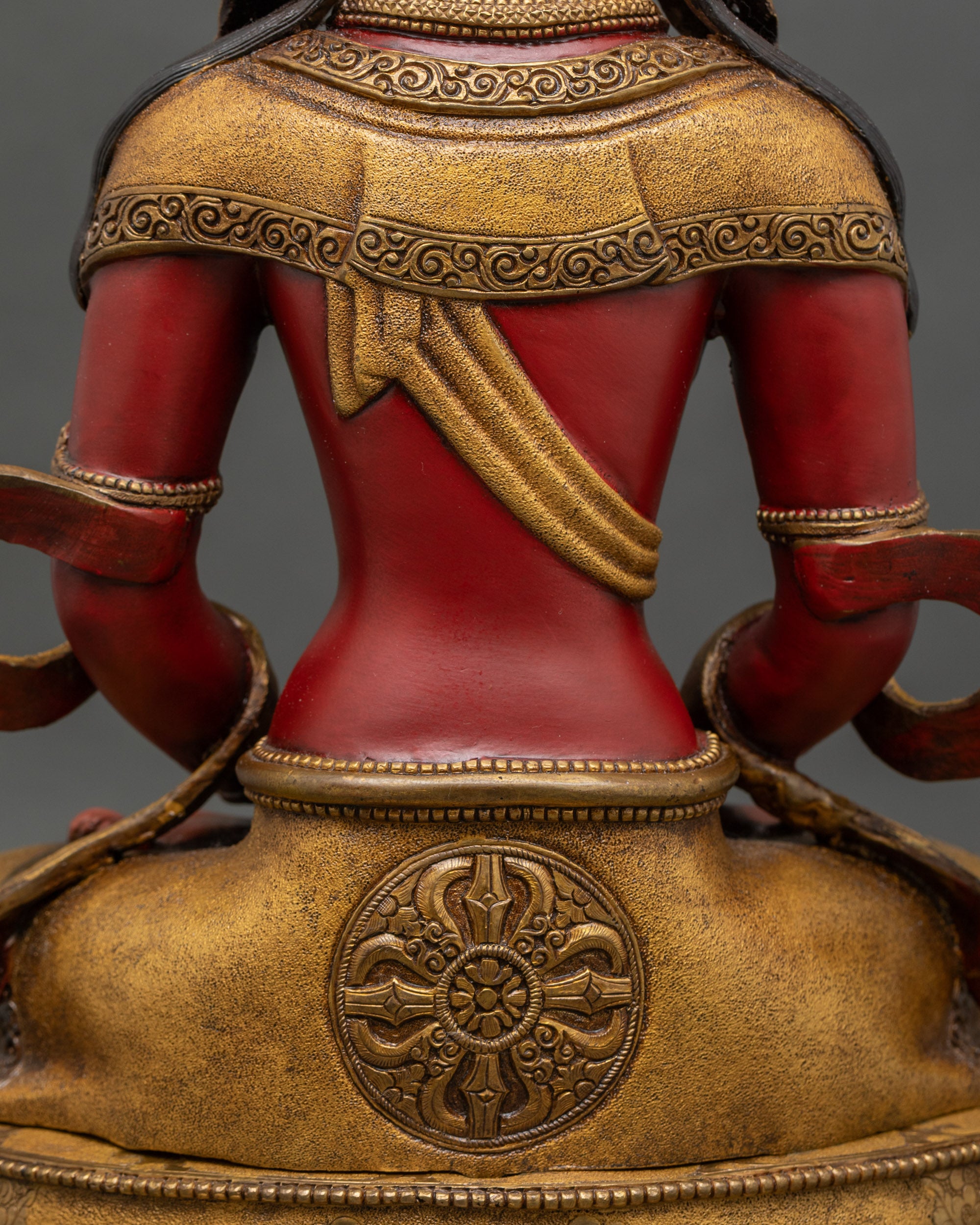 Amitayus Buddha Statue for Longevity | Handcrafted Nepalese Gold Art