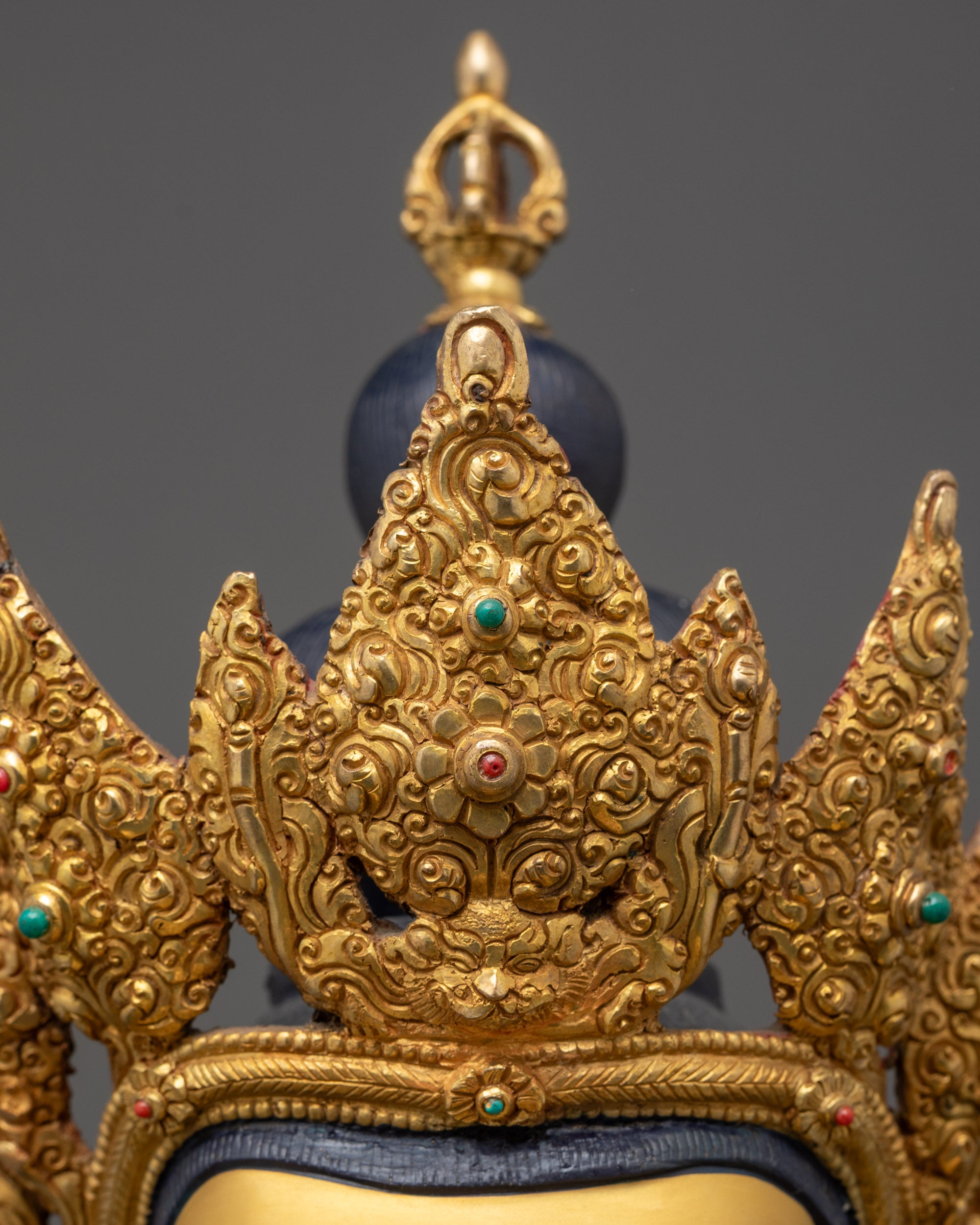 Tibetan Vajrasattva Statue | 24K Gold-Gilded Buddhist Purification Deity